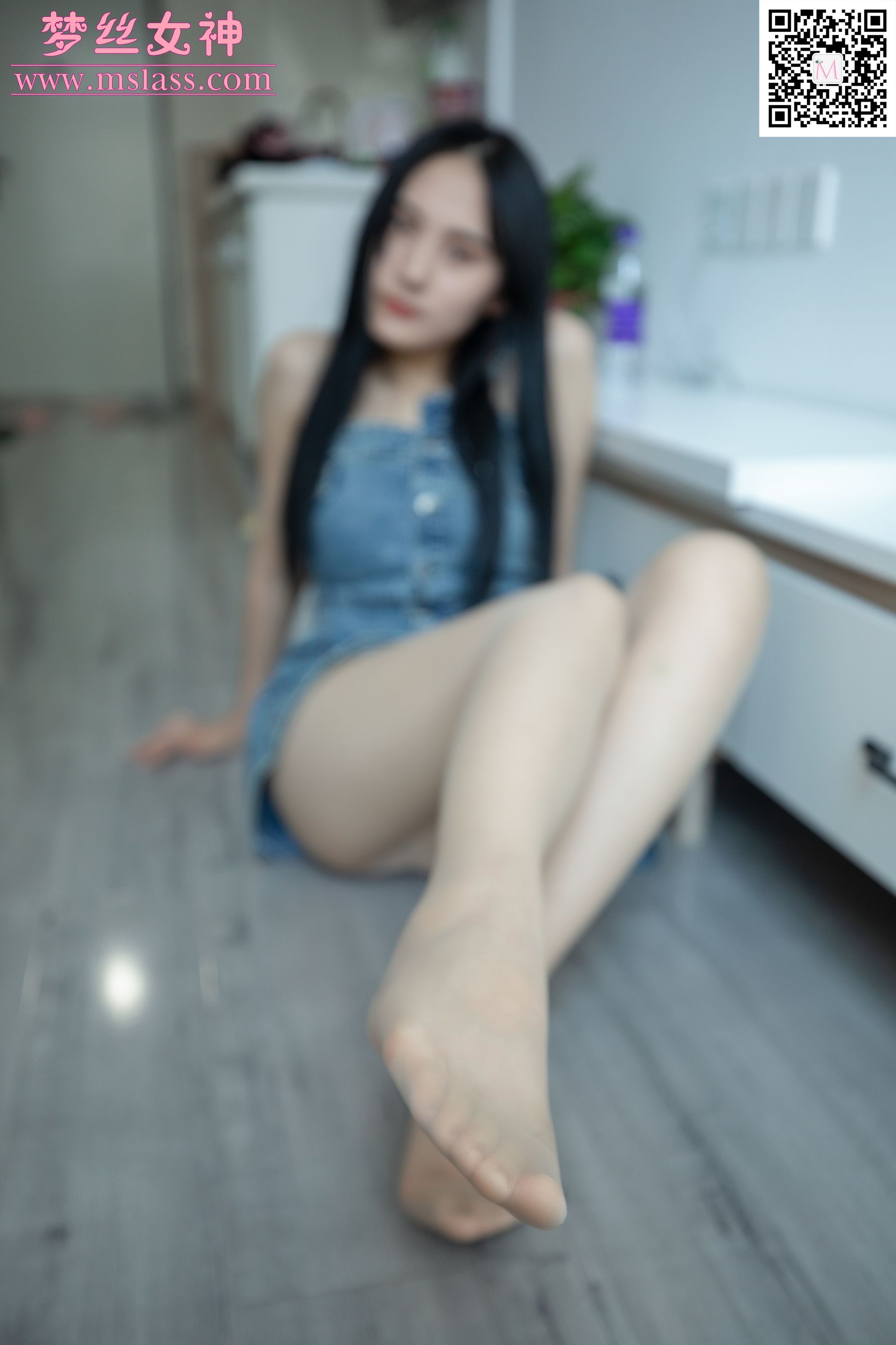 [梦丝女神MSLASS]  小允儿 牛仔连衣裙