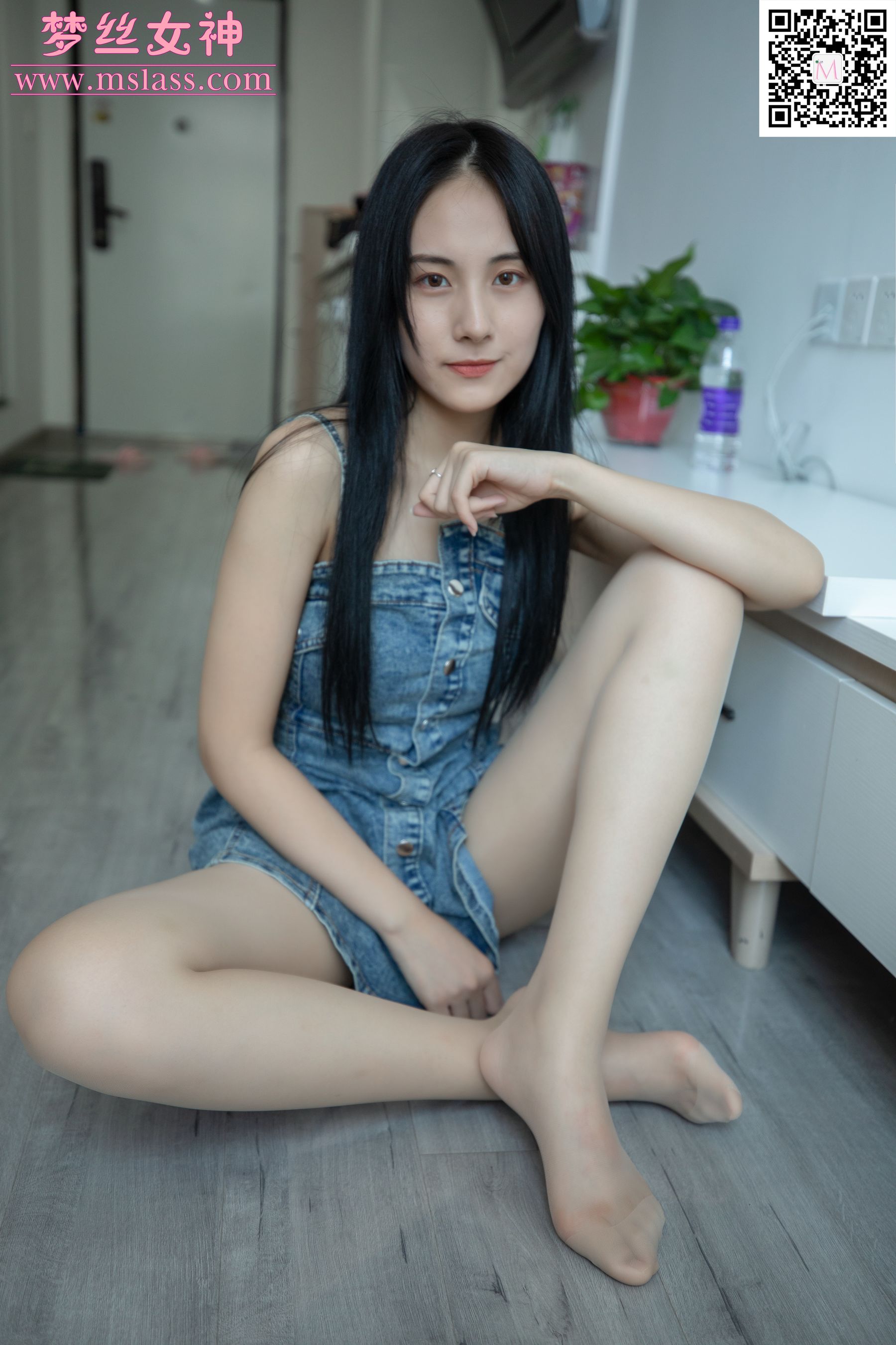 [梦丝女神MSLASS]  小允儿 牛仔连衣裙