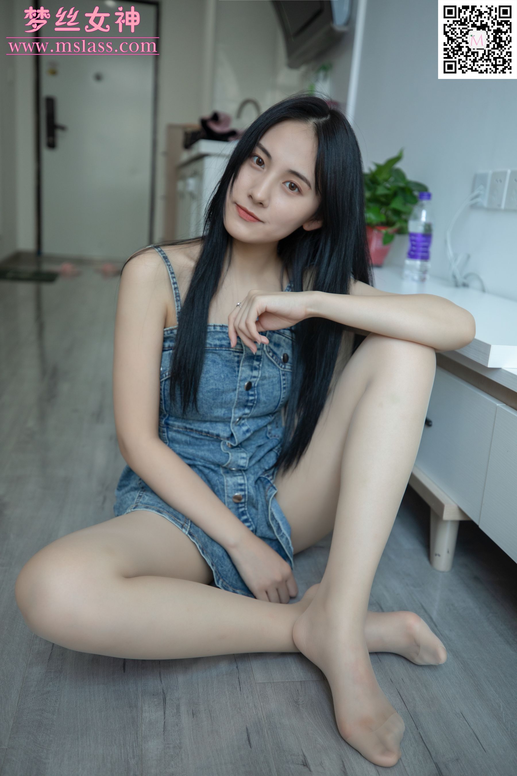 [梦丝女神MSLASS]  小允儿 牛仔连衣裙