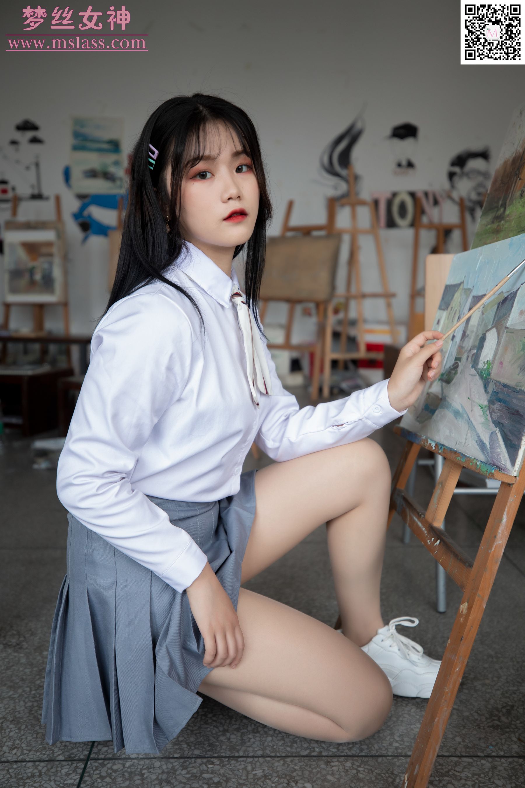 [梦丝女神MSLASS]  恬恬 画室乖乖女