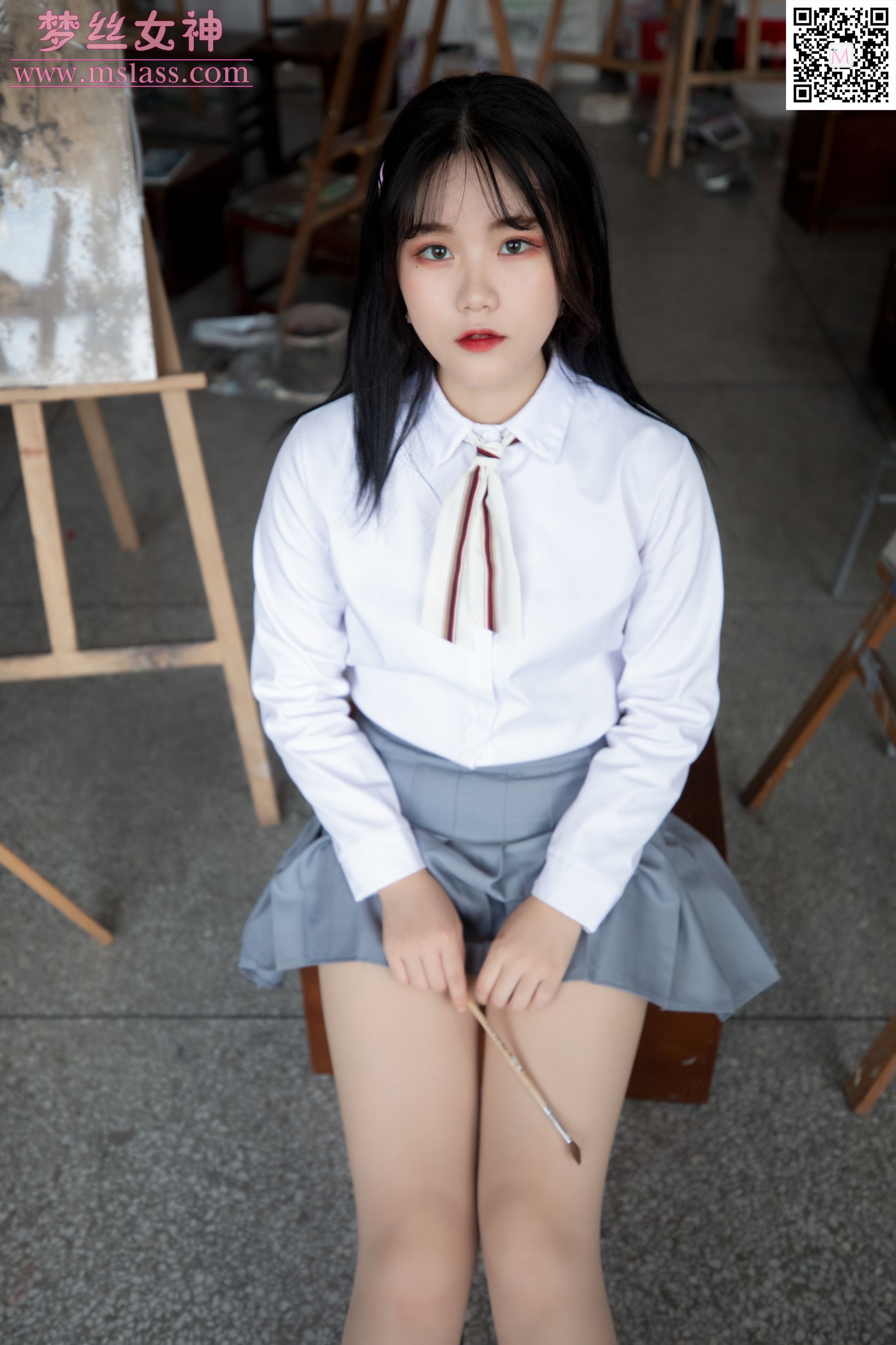 [梦丝女神MSLASS]  恬恬 画室乖乖女