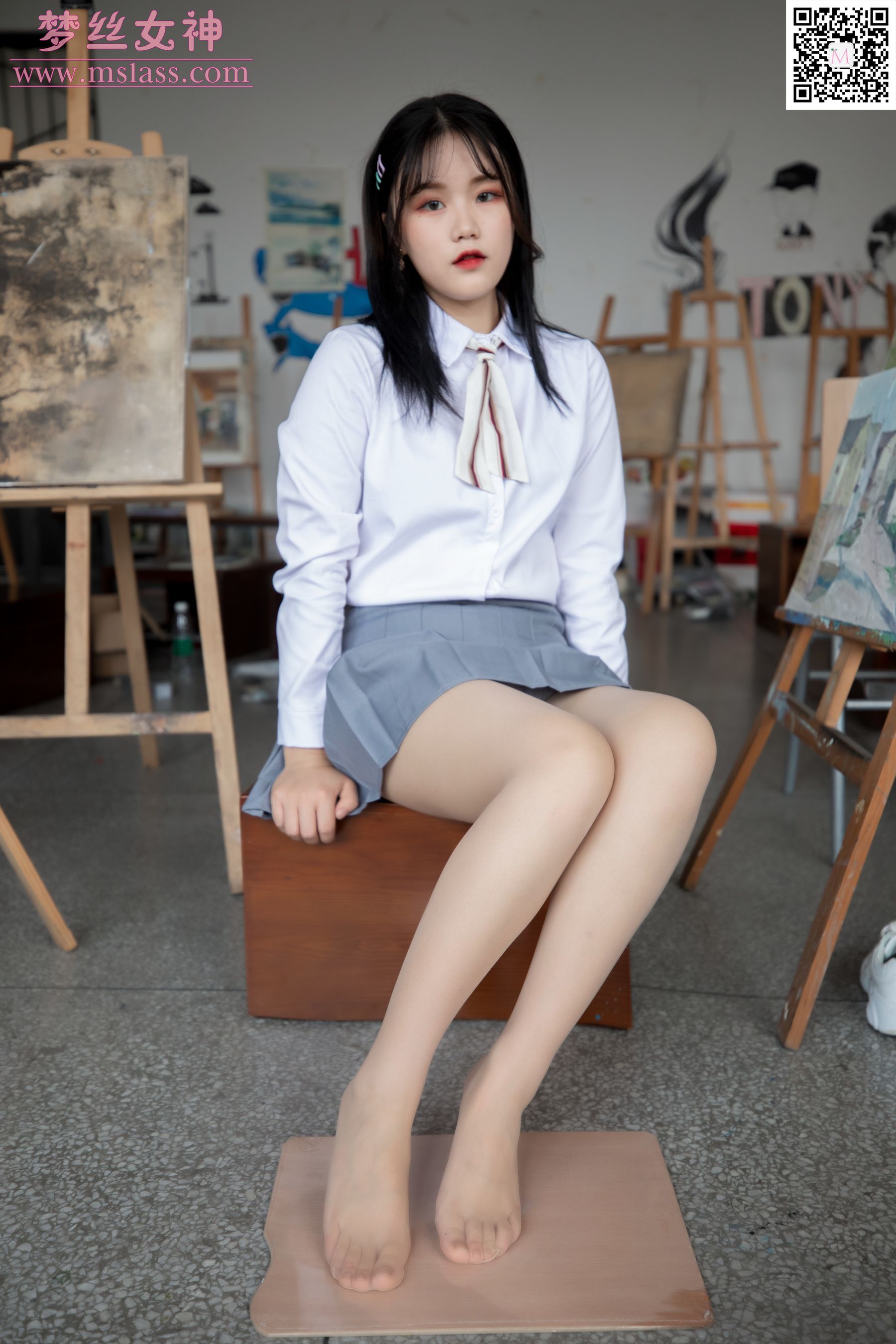 [梦丝女神MSLASS]  恬恬 画室乖乖女