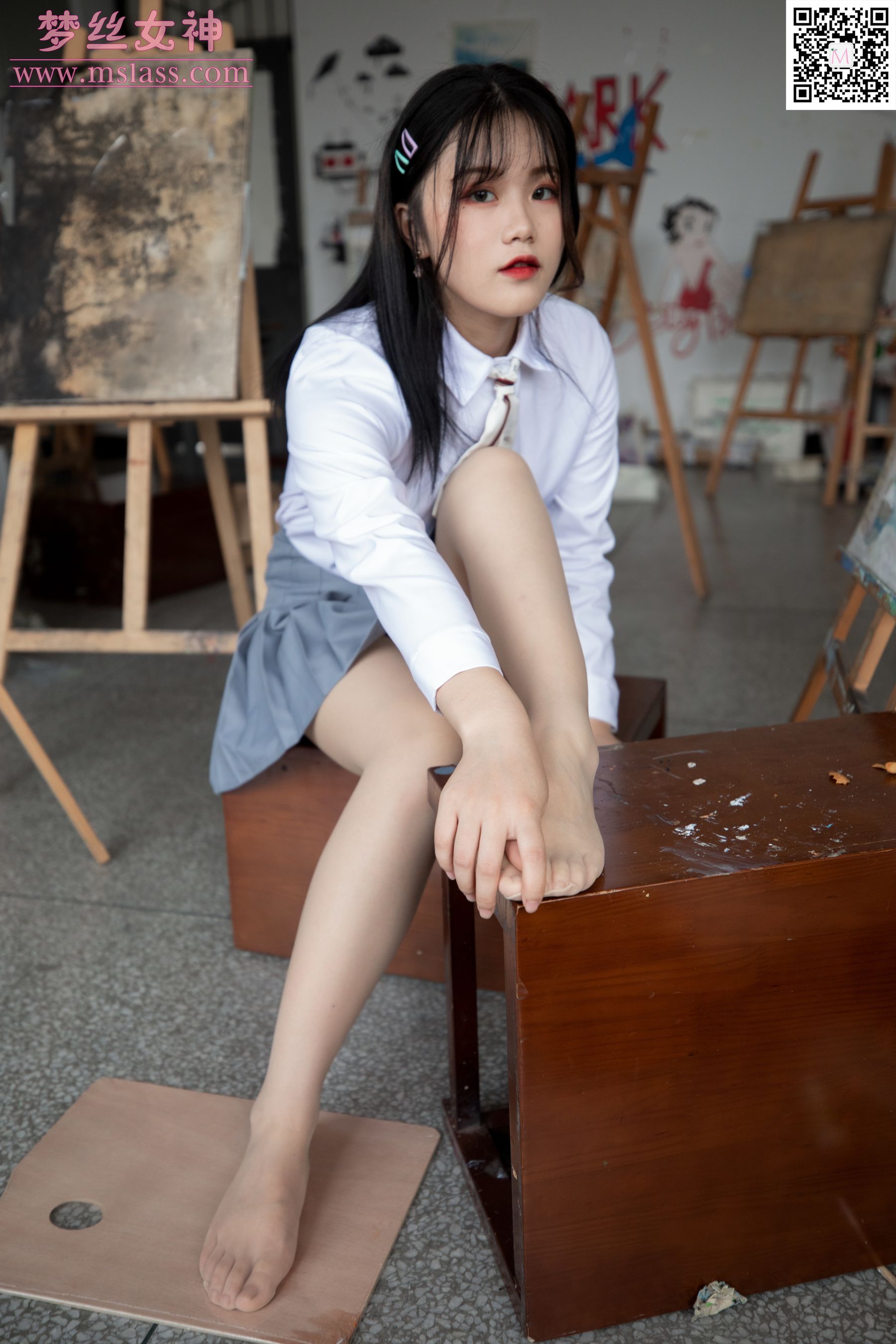 [梦丝女神MSLASS]  恬恬 画室乖乖女