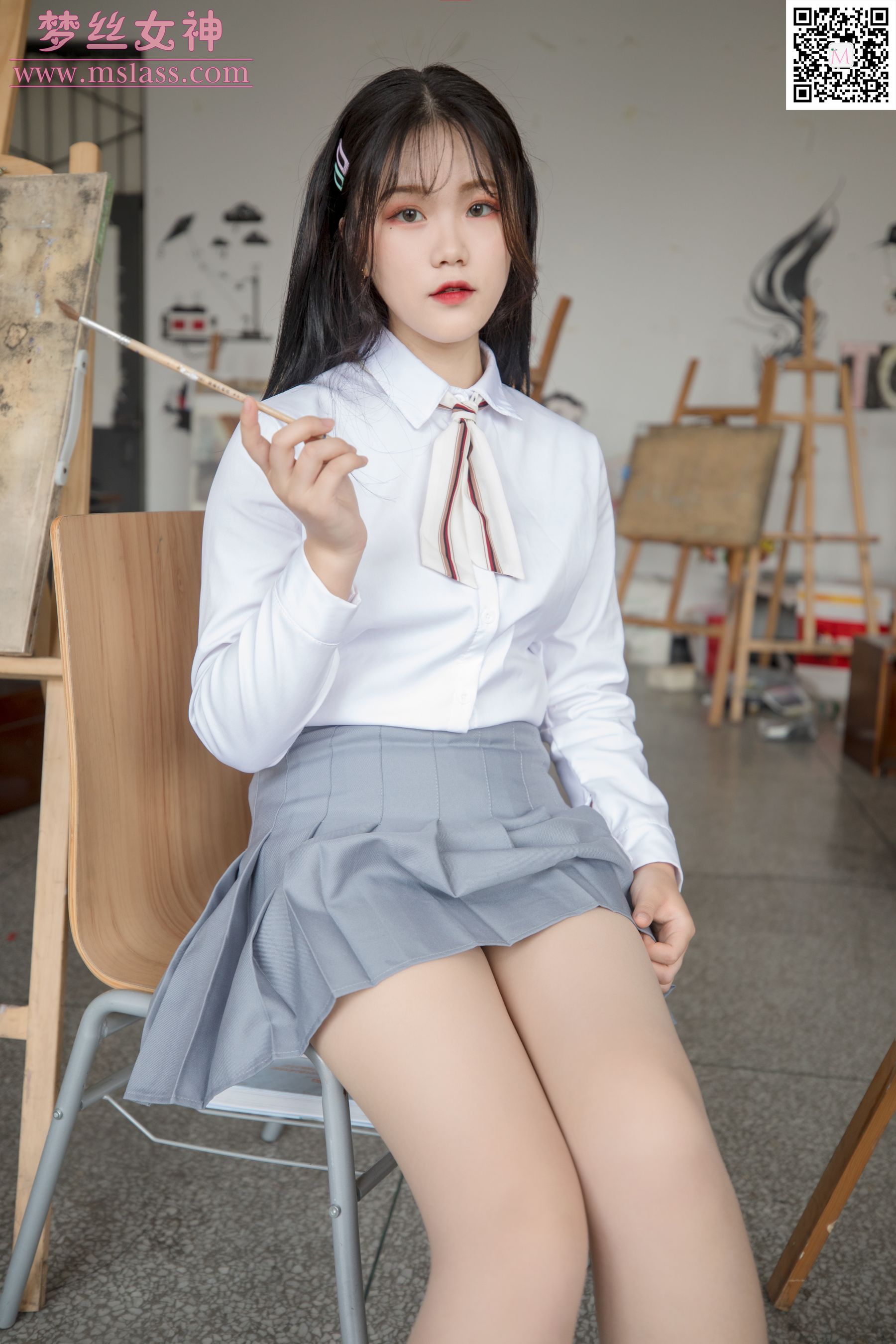 [梦丝女神MSLASS]  恬恬 画室乖乖女