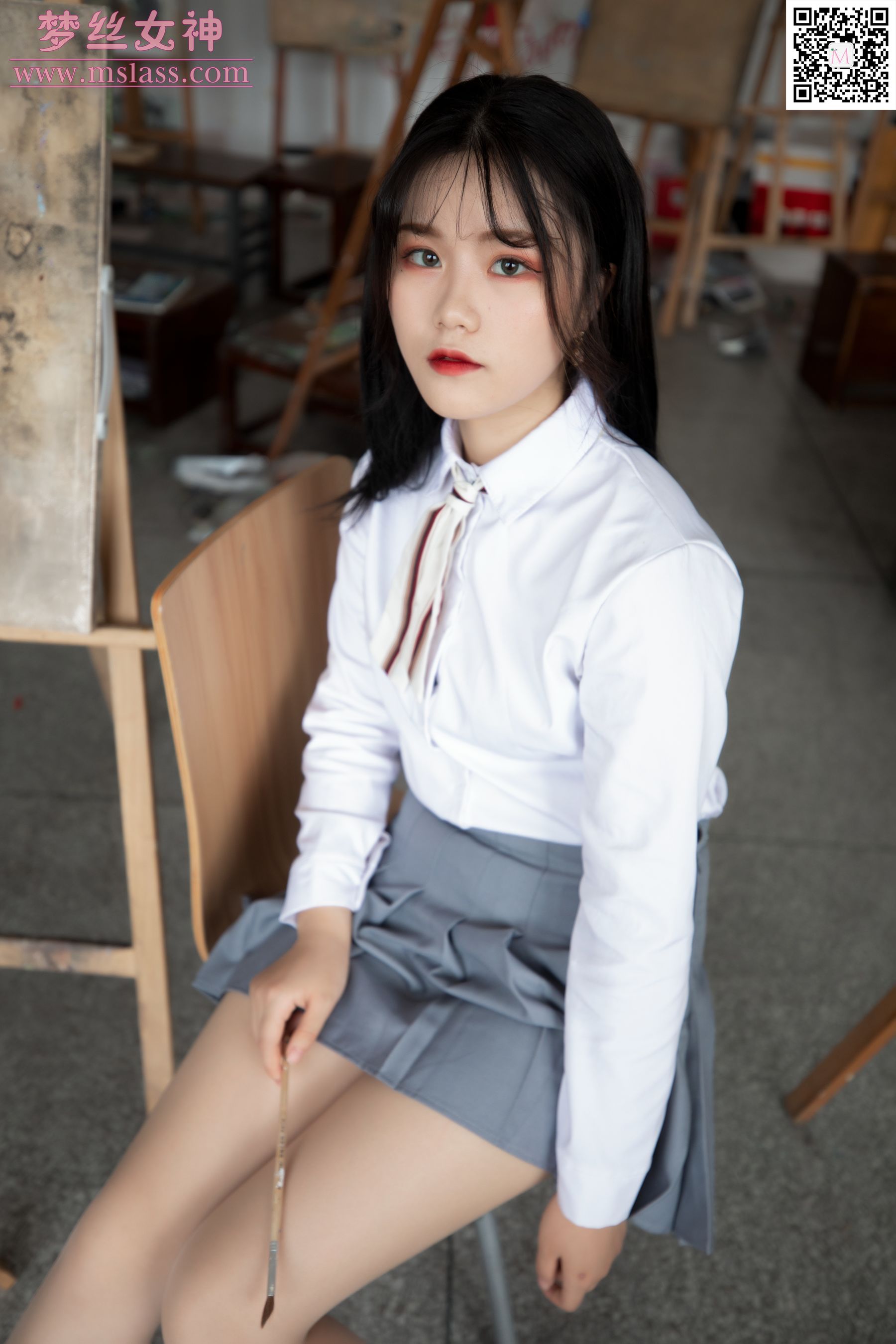[梦丝女神MSLASS]  恬恬 画室乖乖女