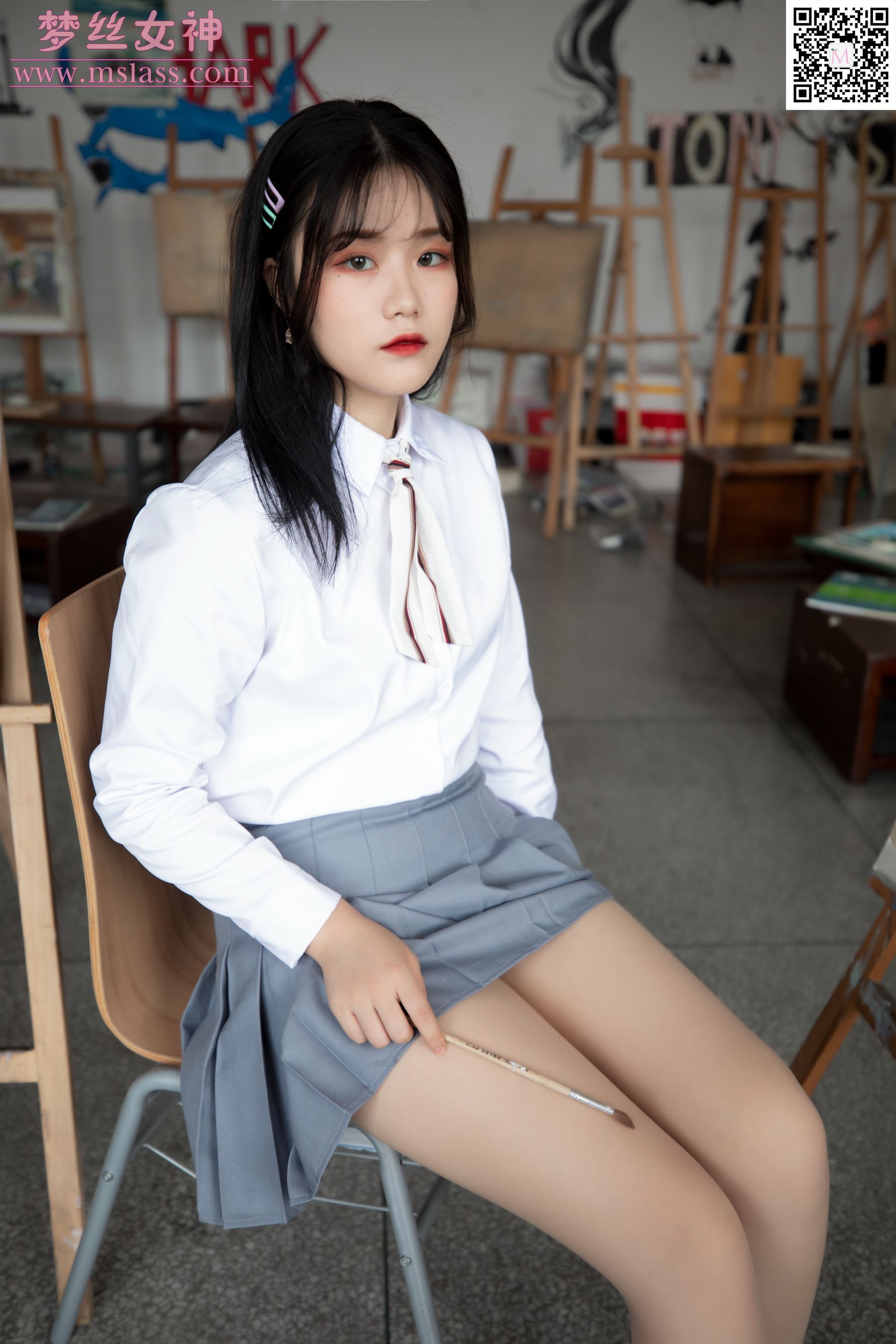 [梦丝女神MSLASS]  恬恬 画室乖乖女
