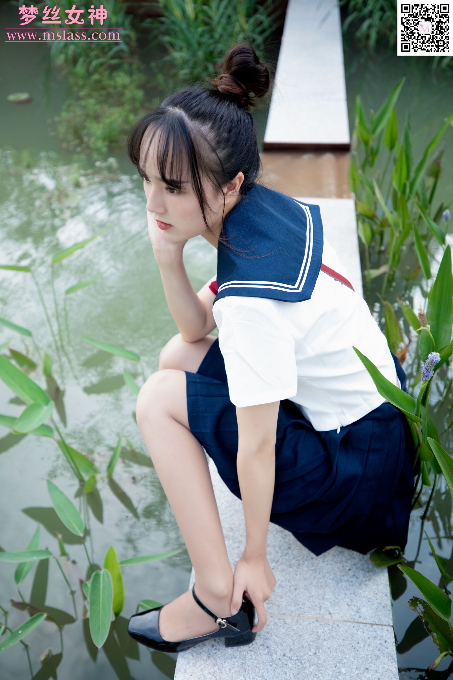 [梦丝女神MSLASS]  玥玥 JK小女神