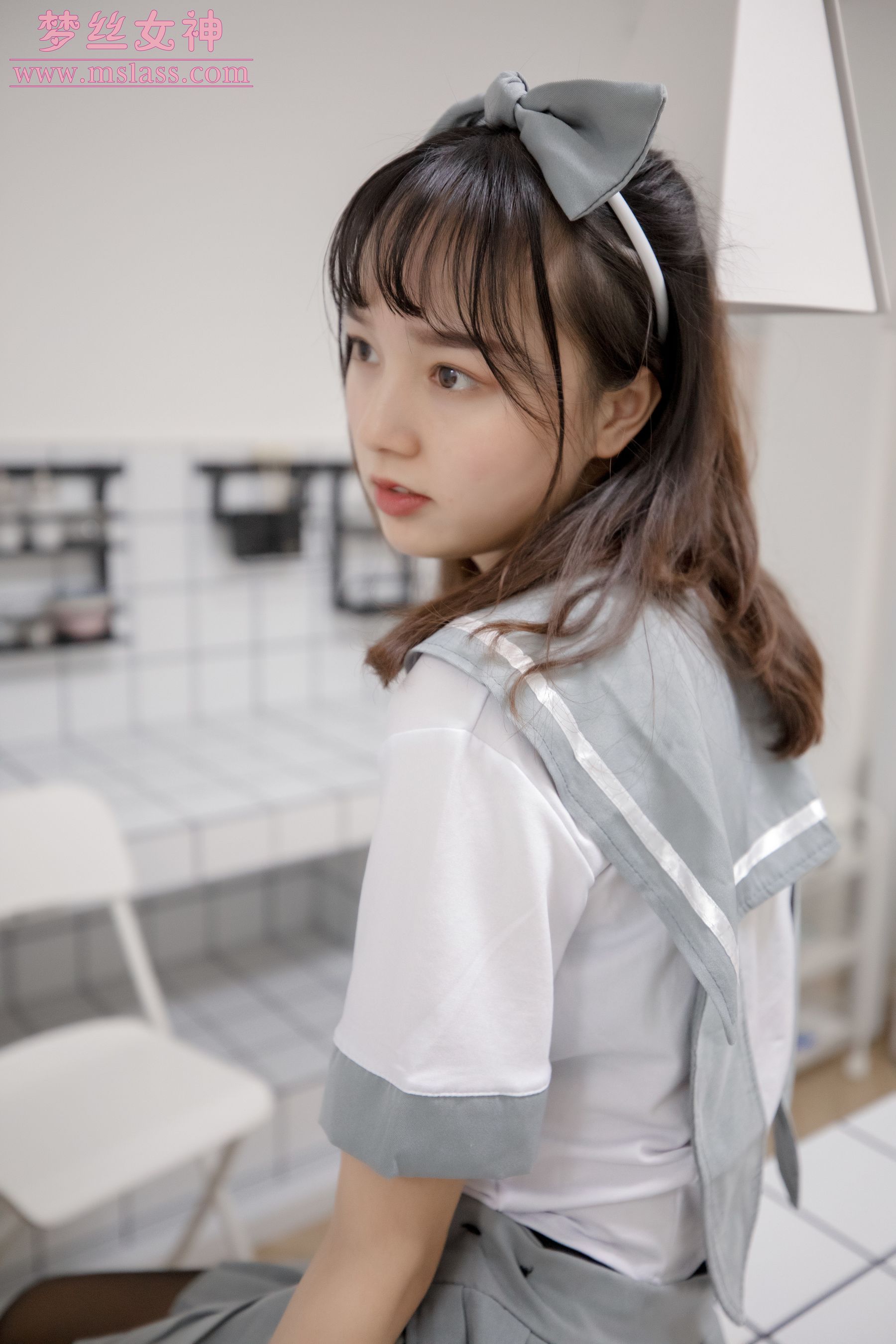 [梦丝女神MSLASS]  玥玥 白色空间（黑）