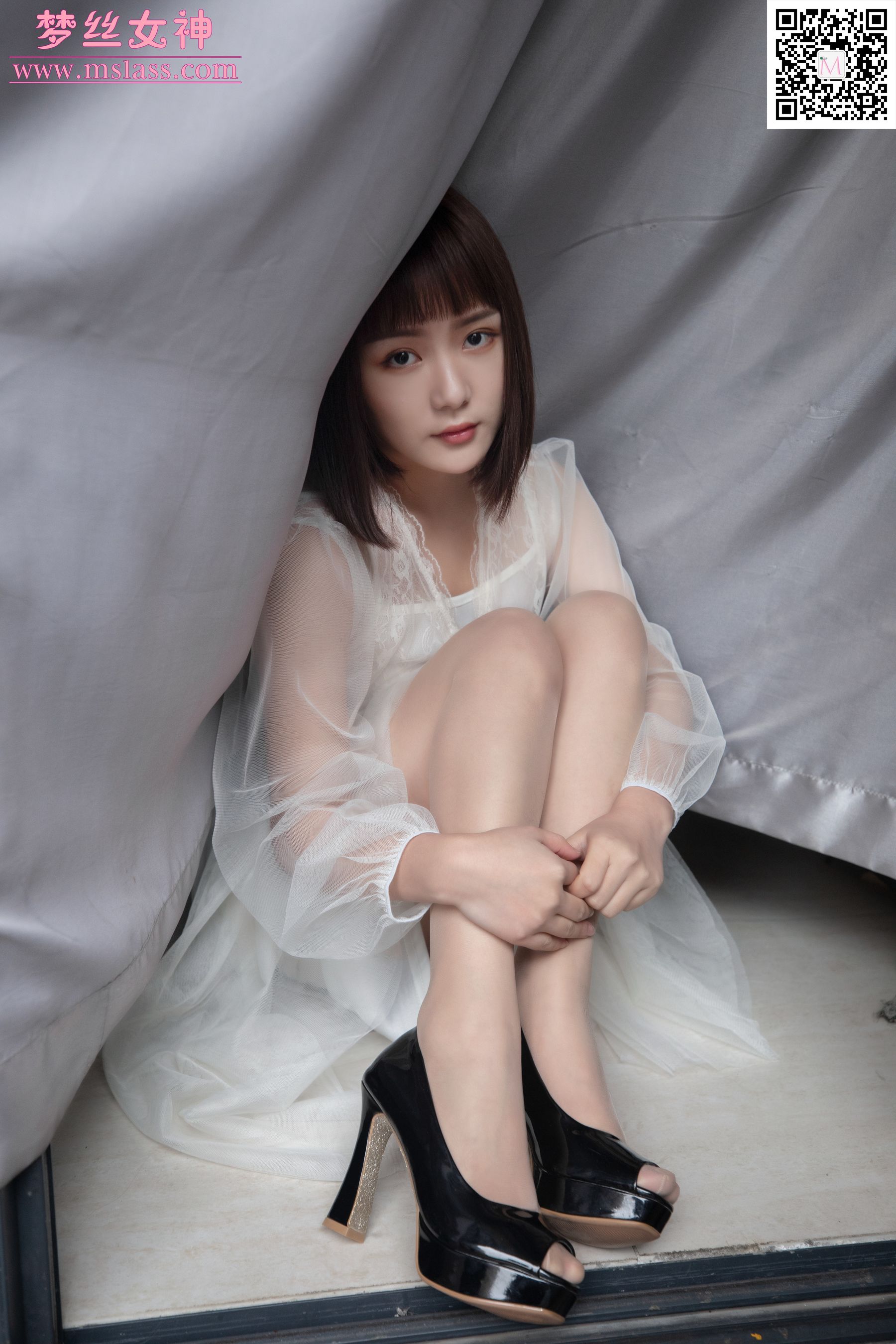 [梦丝女神MSLASS]  莎莎 透明白纱裙