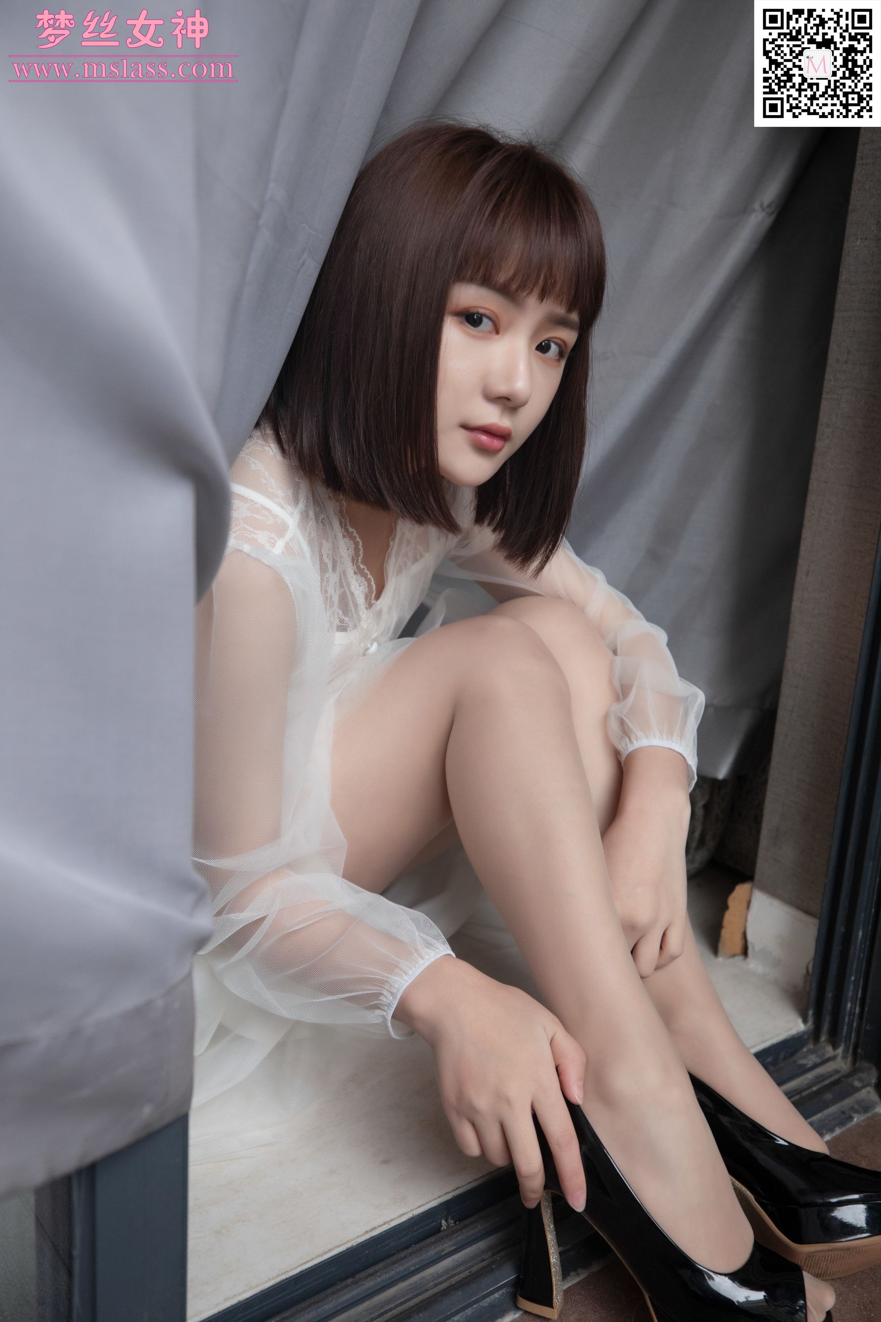 [梦丝女神MSLASS]  莎莎 透明白纱裙