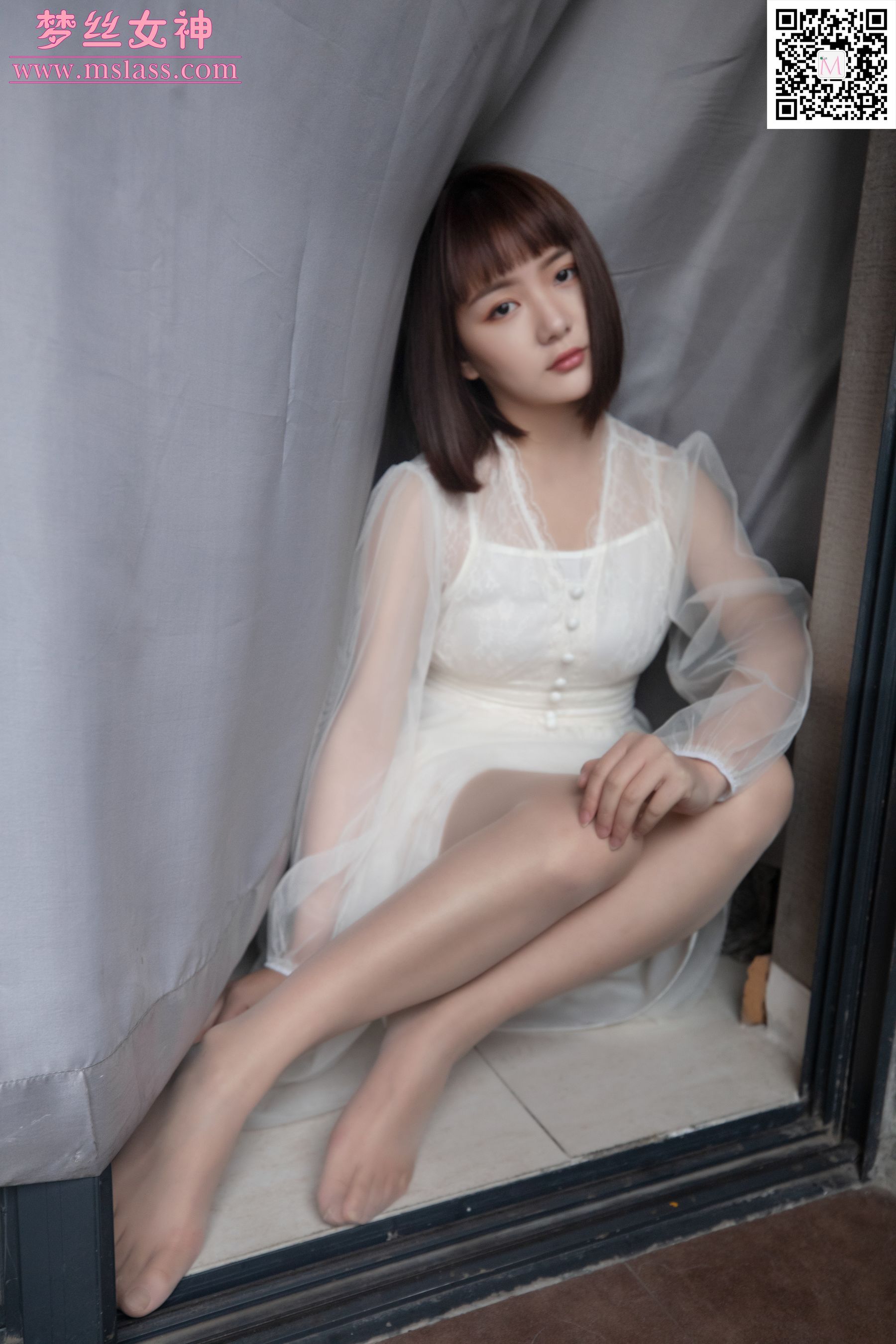 [梦丝女神MSLASS]  莎莎 透明白纱裙