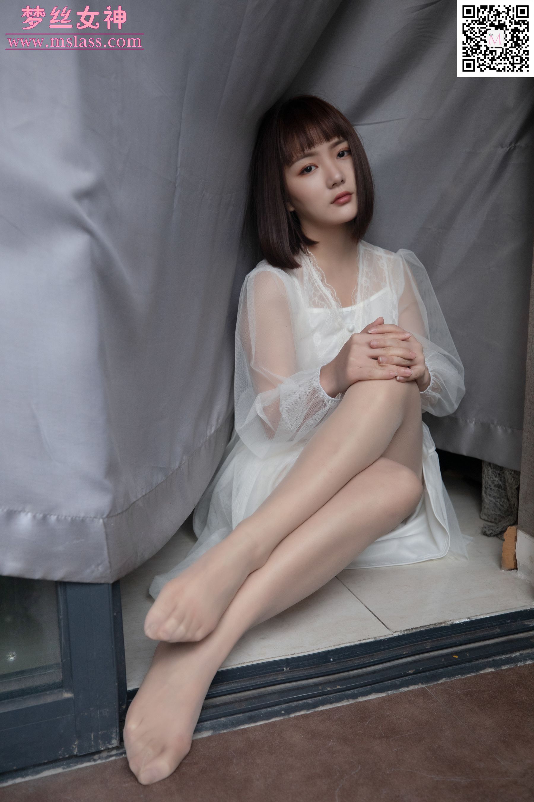 [梦丝女神MSLASS]  莎莎 透明白纱裙
