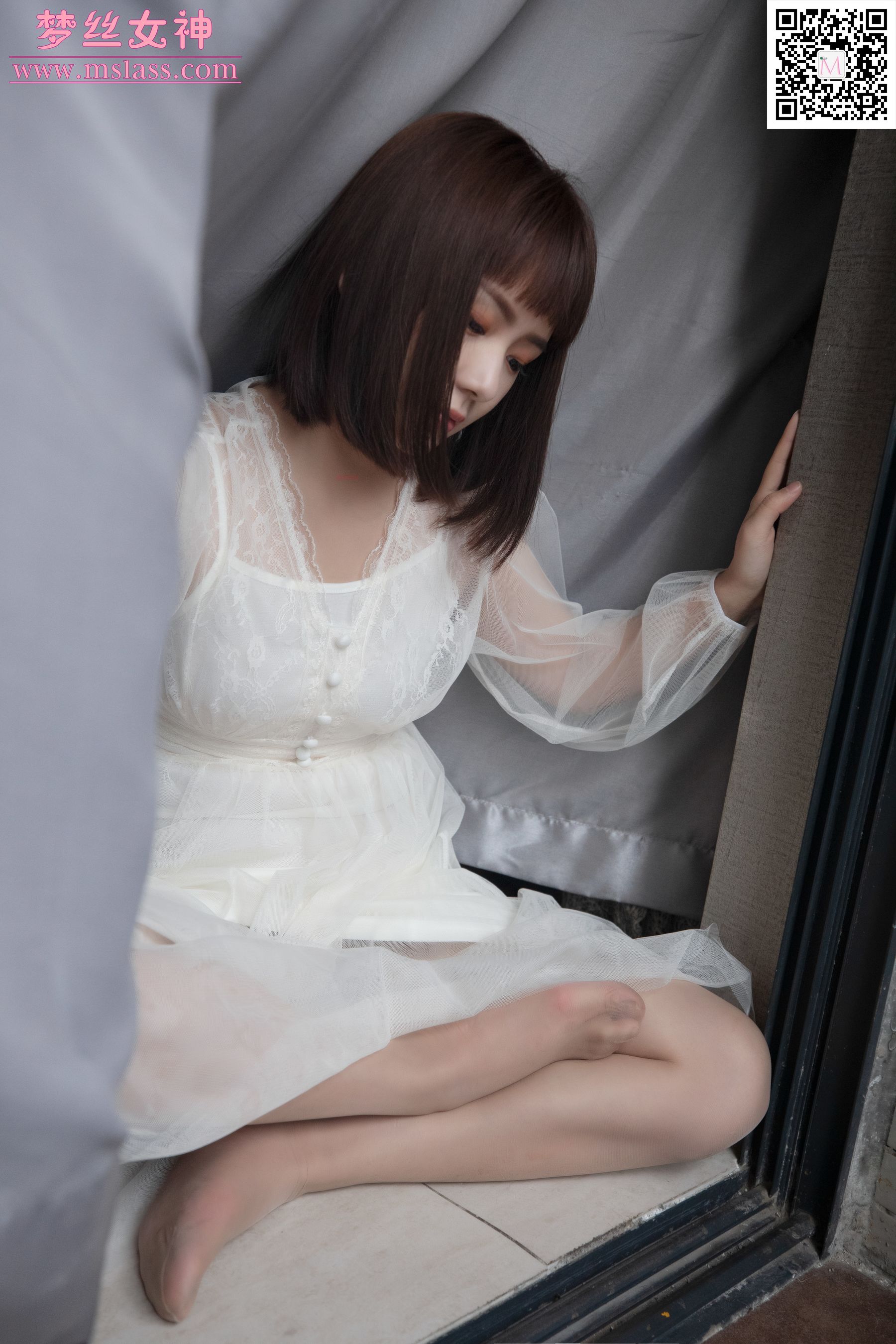 [梦丝女神MSLASS]  莎莎 透明白纱裙