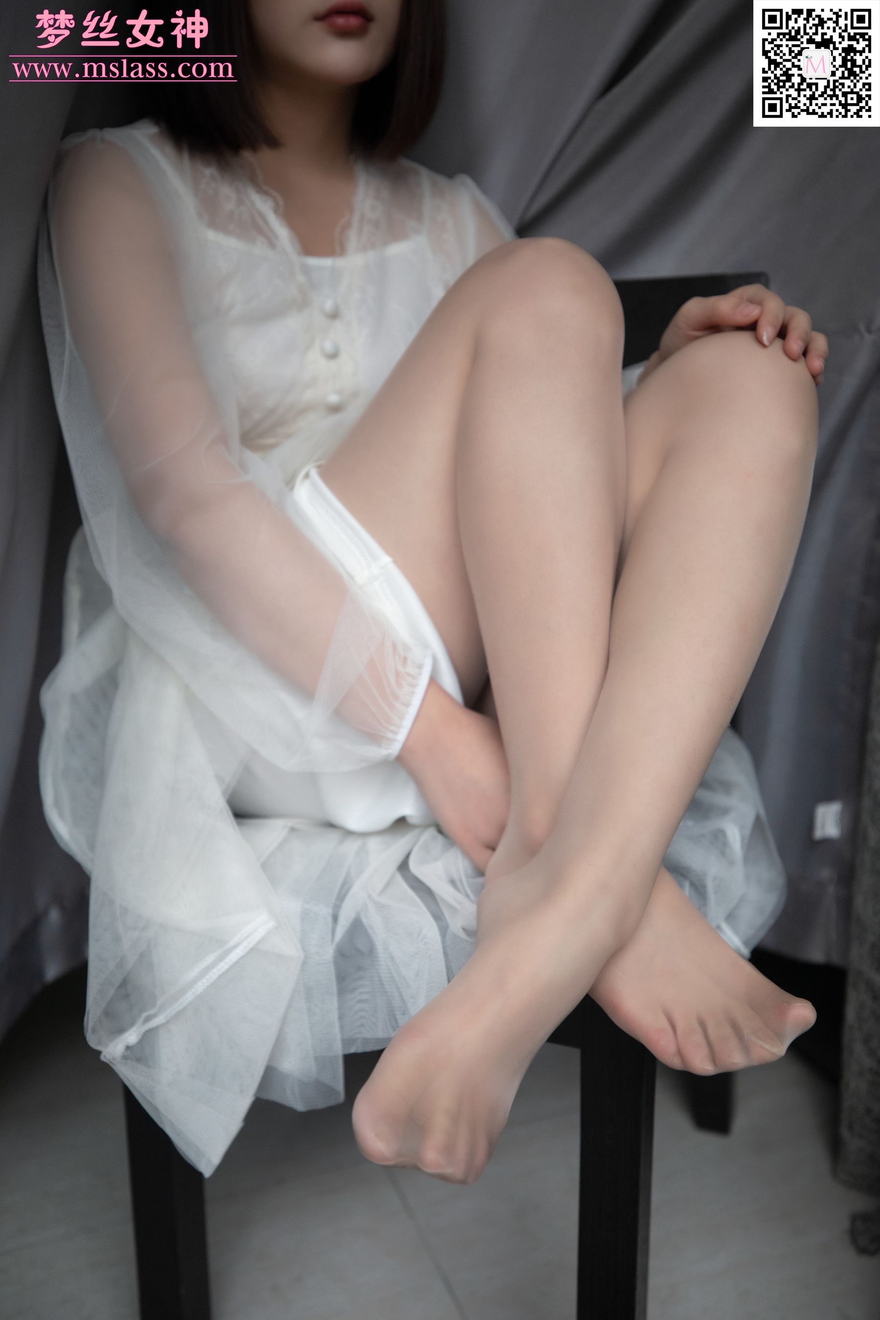 [梦丝女神MSLASS]  莎莎 透明白纱裙