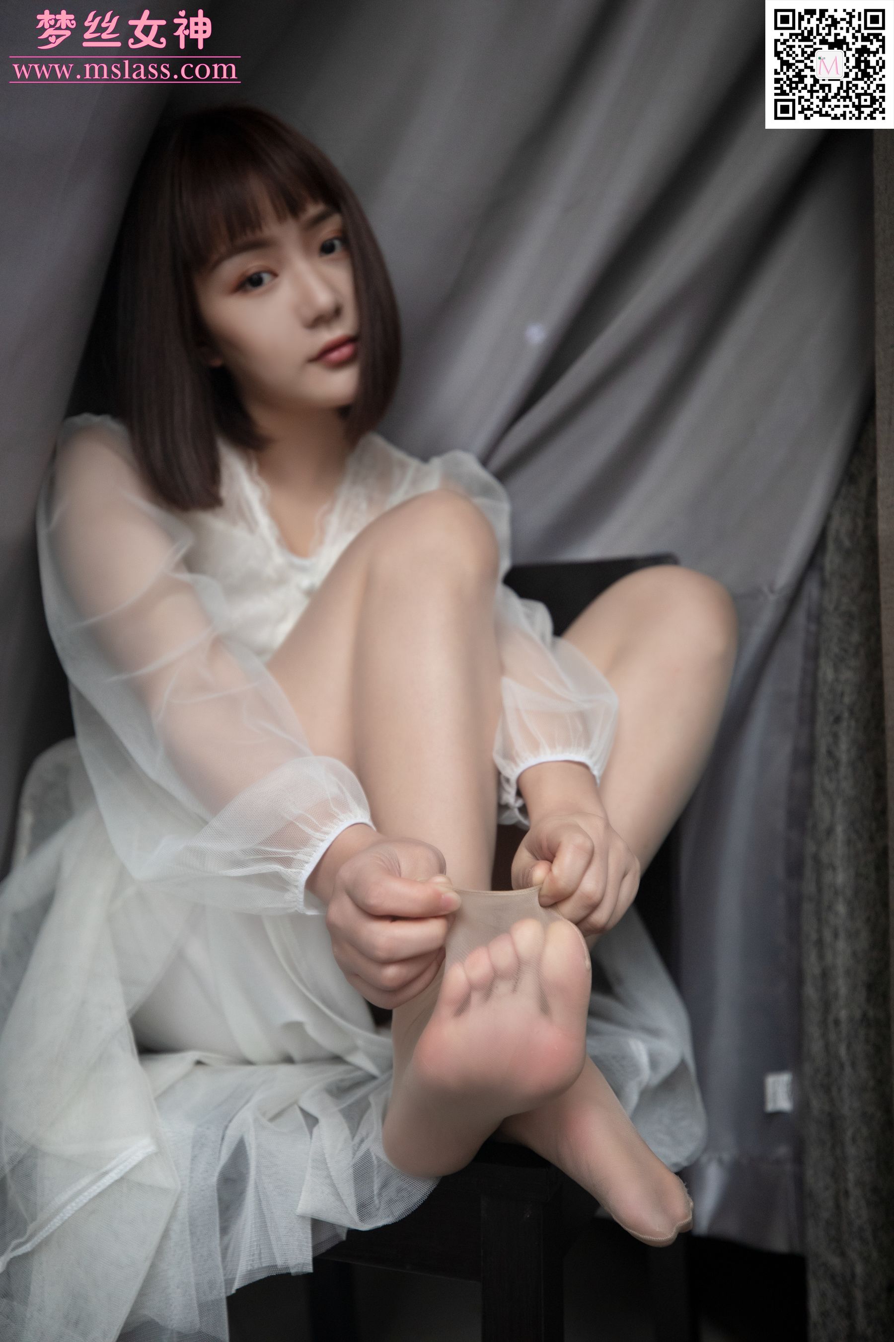 [梦丝女神MSLASS]  莎莎 透明白纱裙