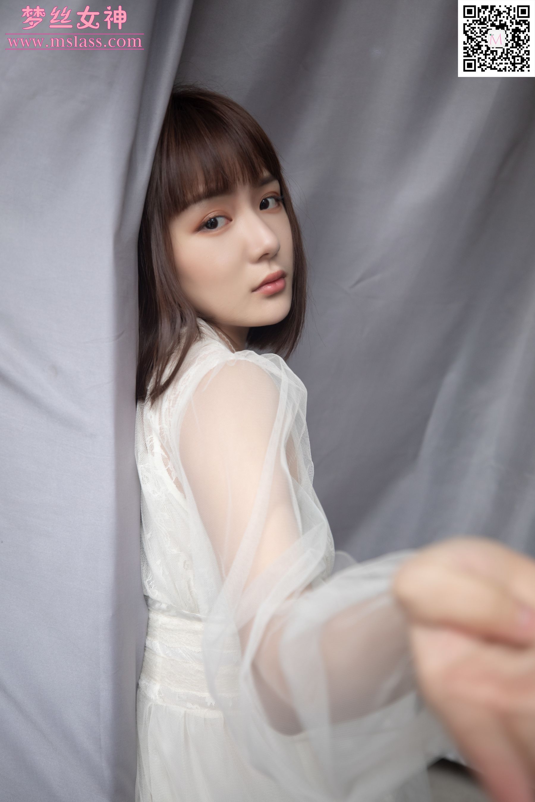 [梦丝女神MSLASS]  莎莎 透明白纱裙
