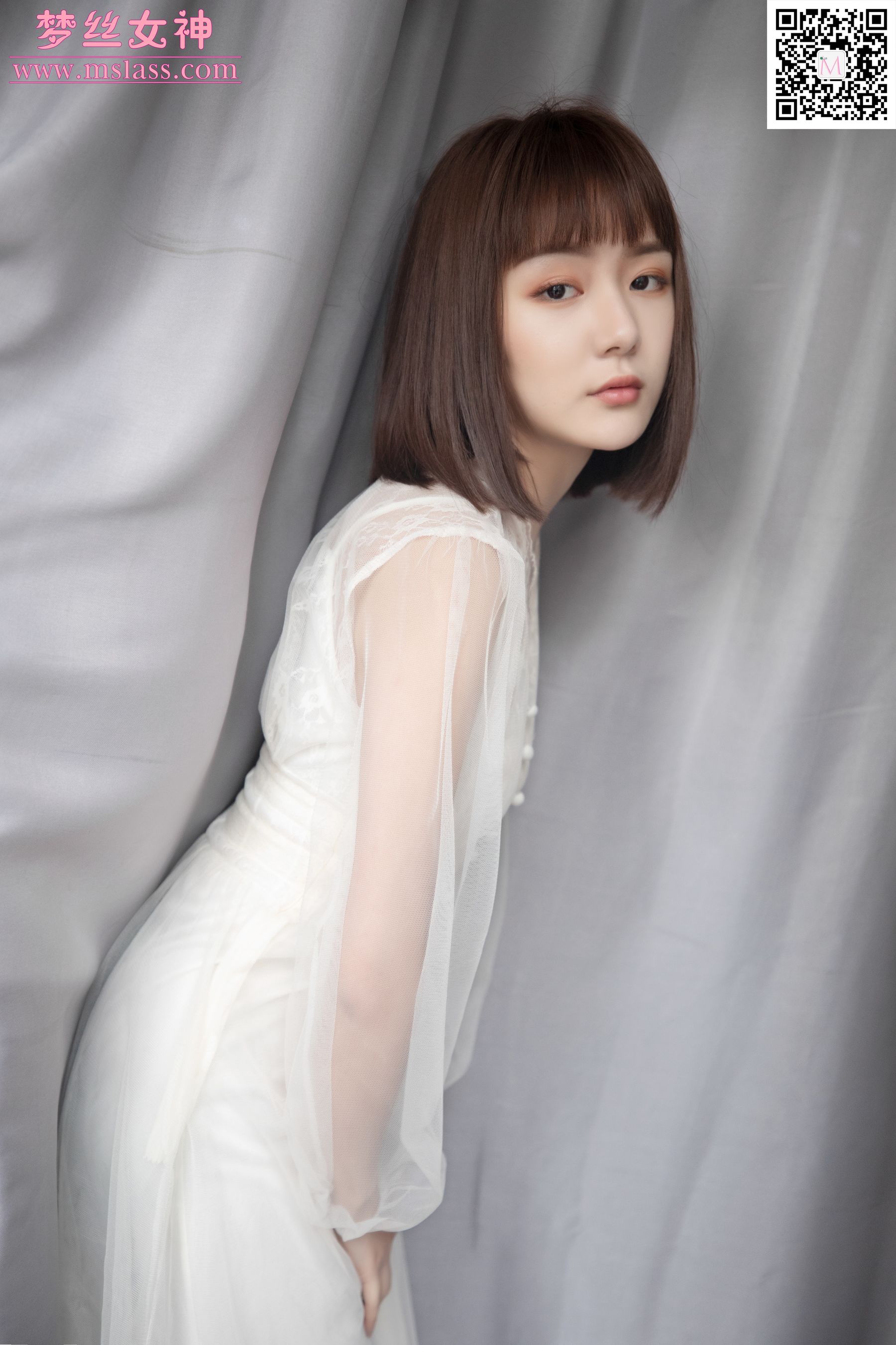 [梦丝女神MSLASS]  莎莎 透明白纱裙