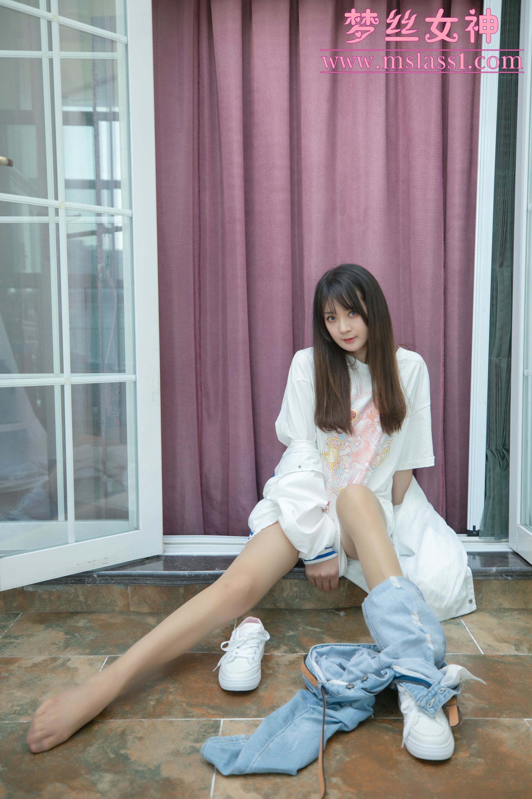 [梦丝女神MSLASS]  郭襄 牛仔裤的超美