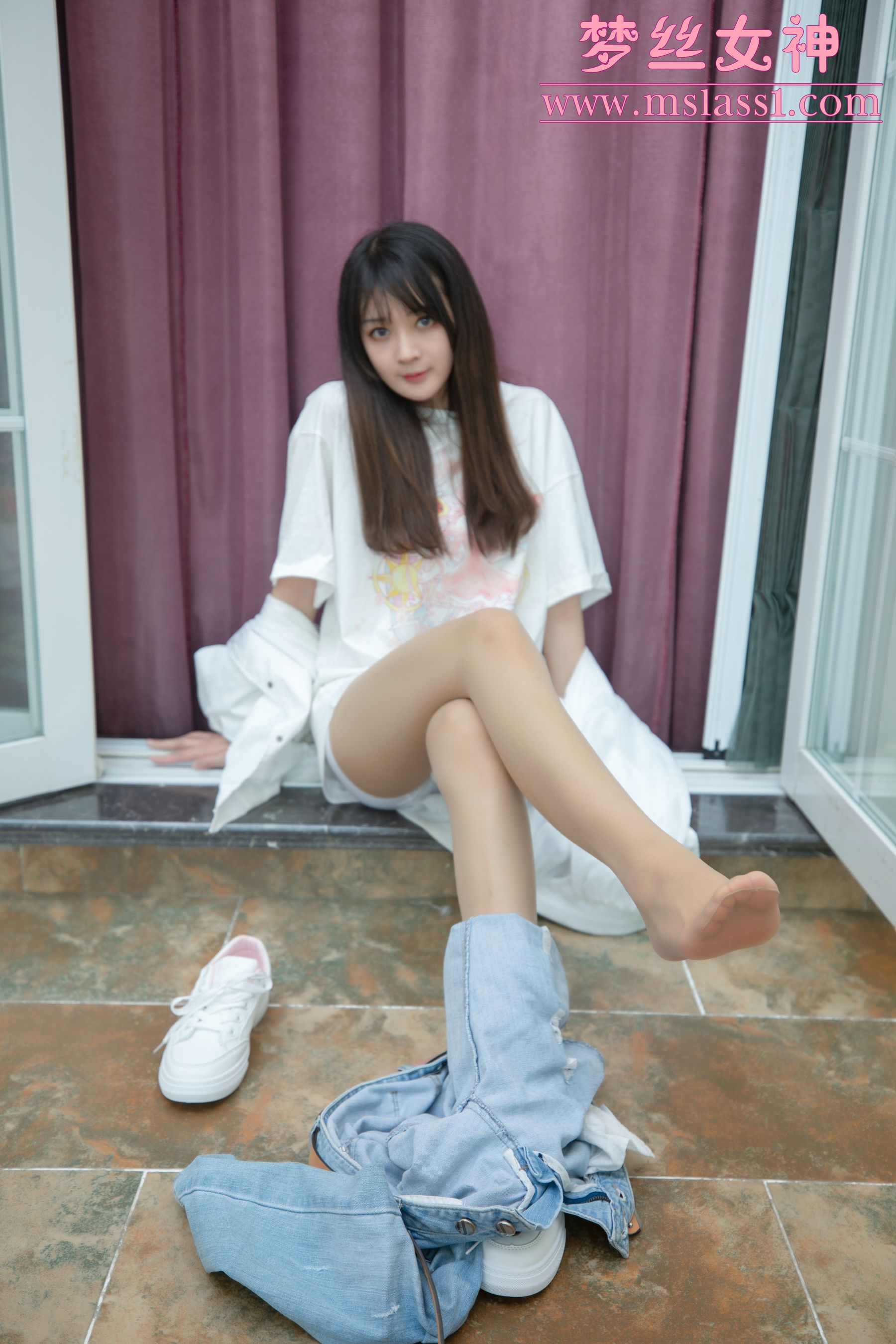 [梦丝女神MSLASS]  郭襄 牛仔裤的超美