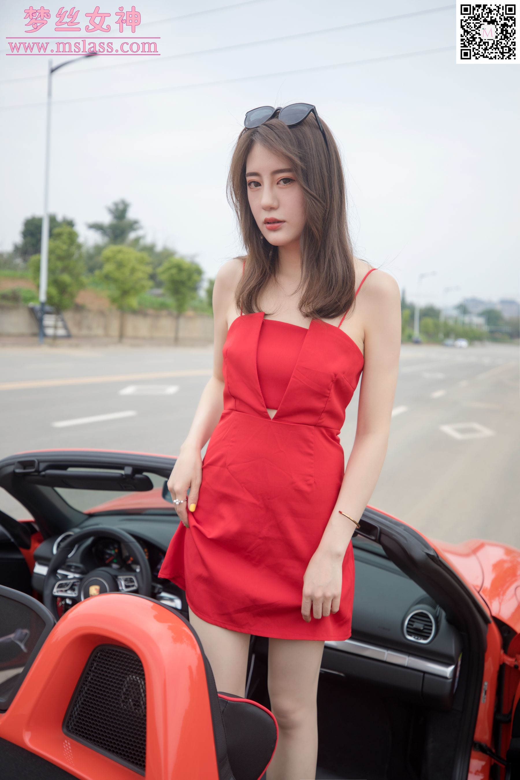 [梦丝女神MSLASS]  陈颖儿 车模女神