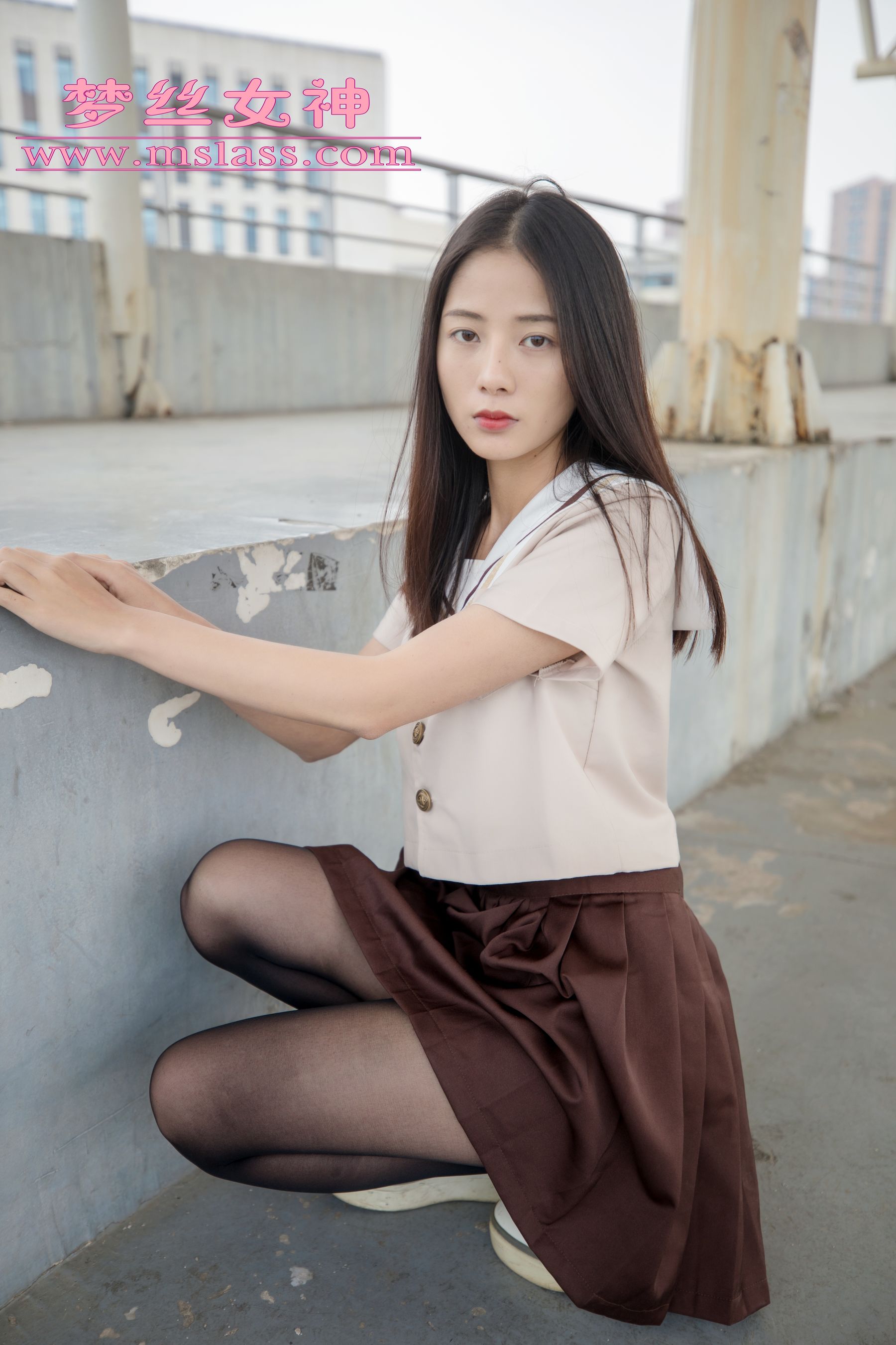 [梦丝女神MSLASS]  雪馨 学院的JK黑丝袜