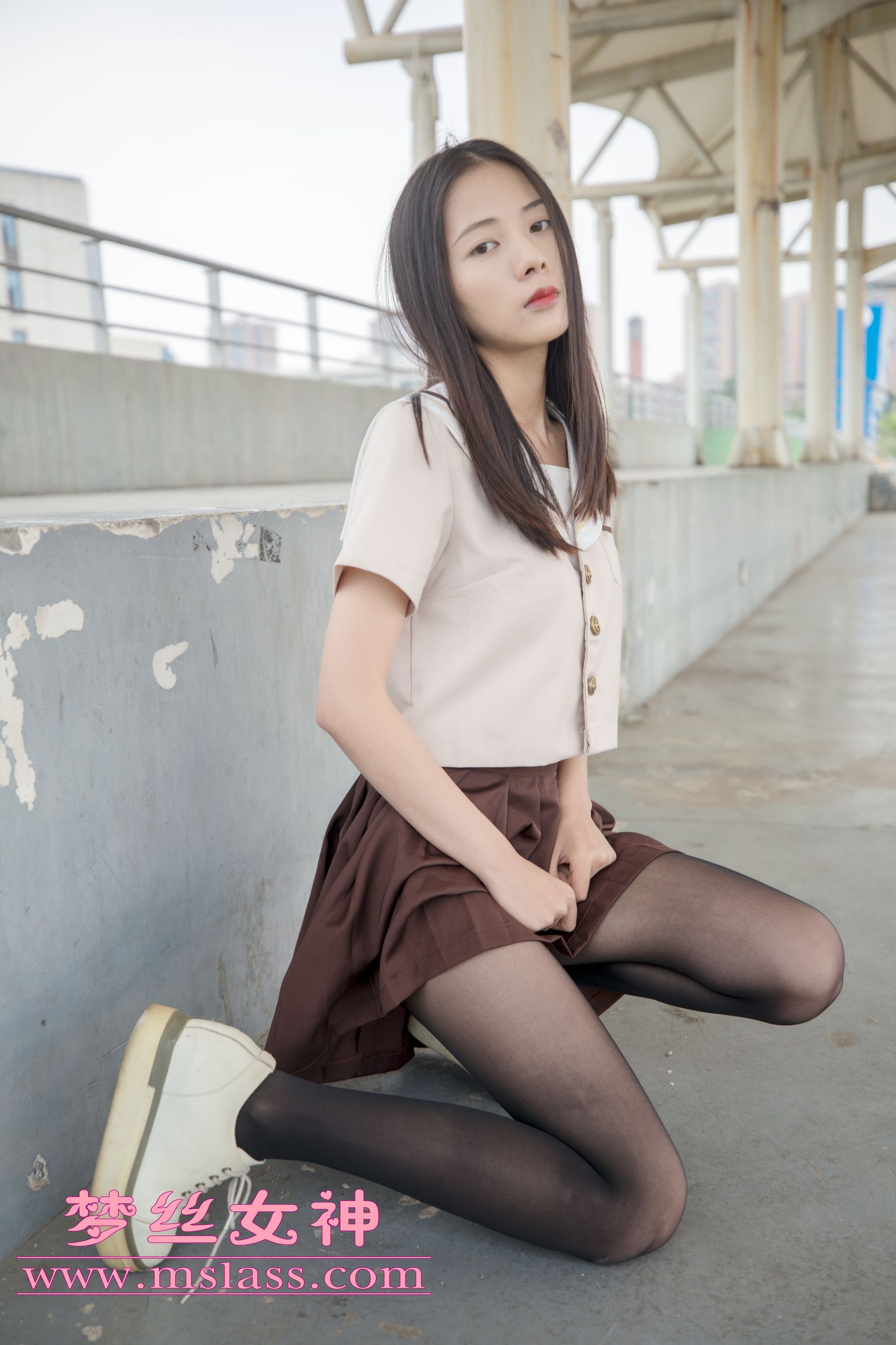[梦丝女神MSLASS]  雪馨 学院的JK黑丝袜