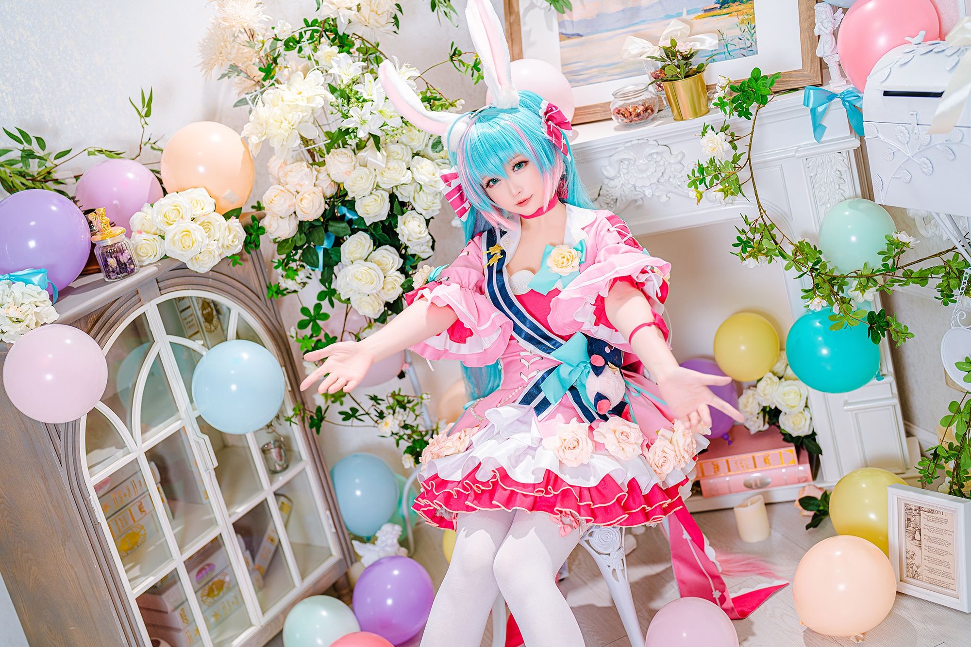 [福利COS] Coser小姐姐星之迟迟 - 情人节 梦梦套组
