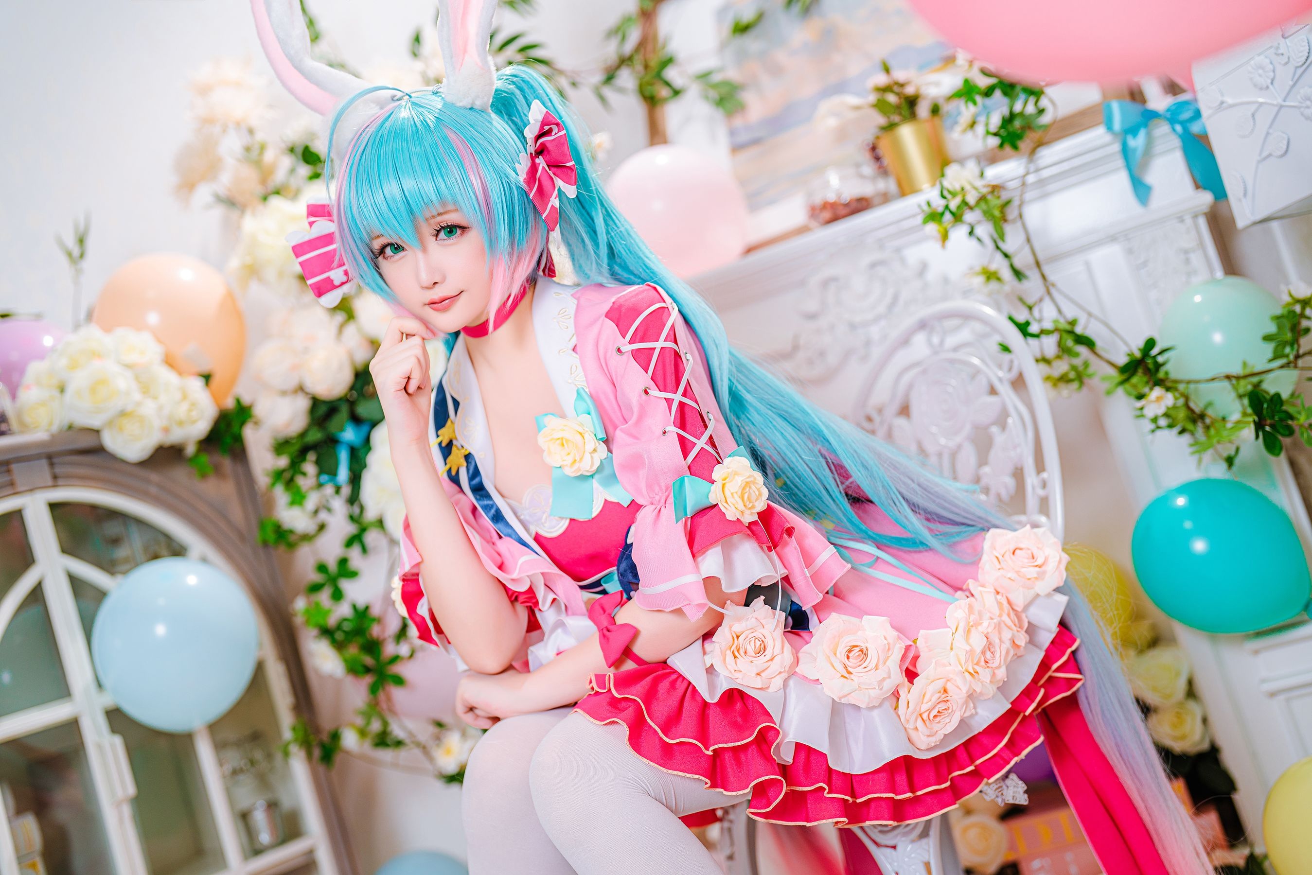 [福利COS] Coser小姐姐星之迟迟 - 情人节 梦梦套组