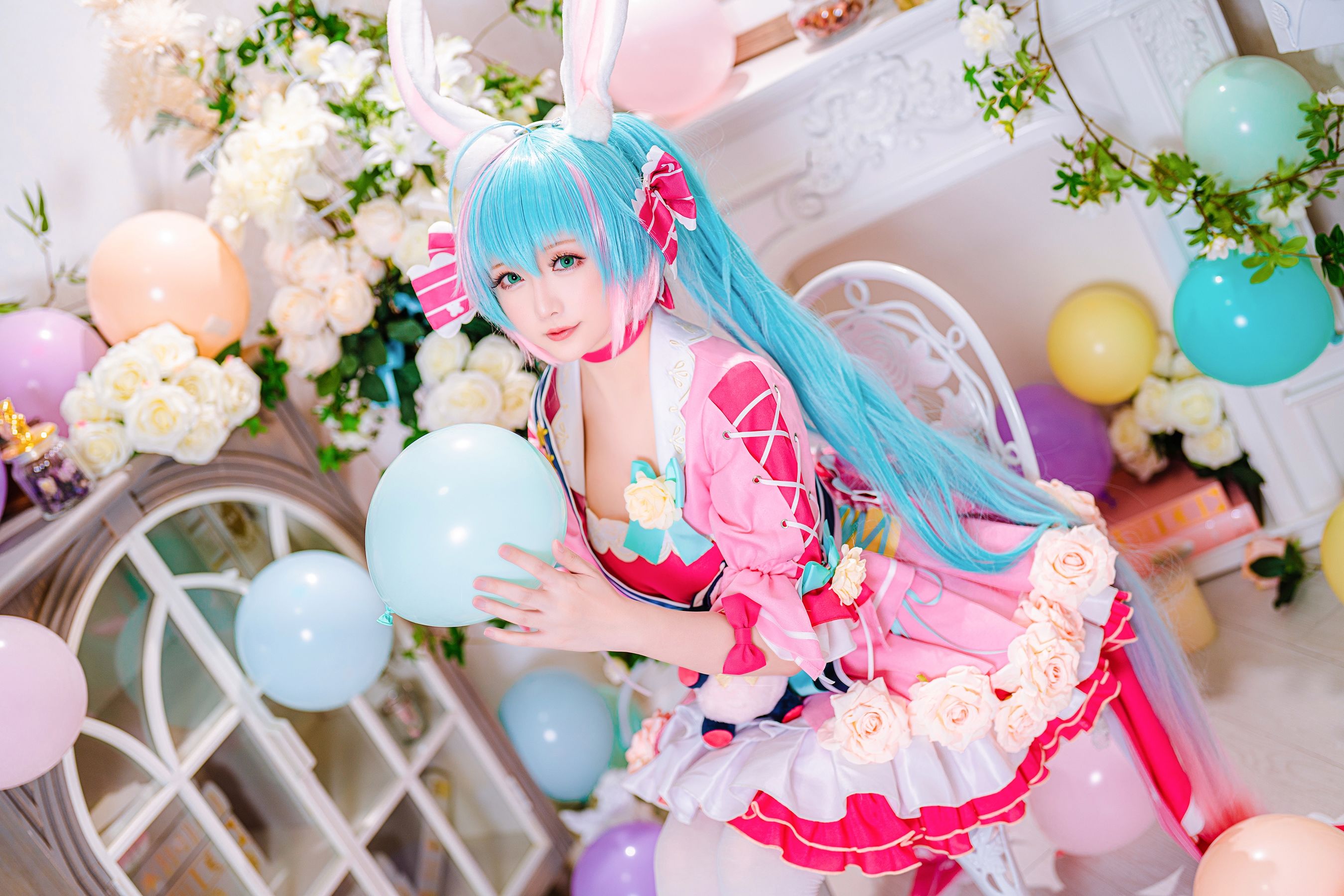 [福利COS] Coser小姐姐星之迟迟 - 情人节 梦梦套组