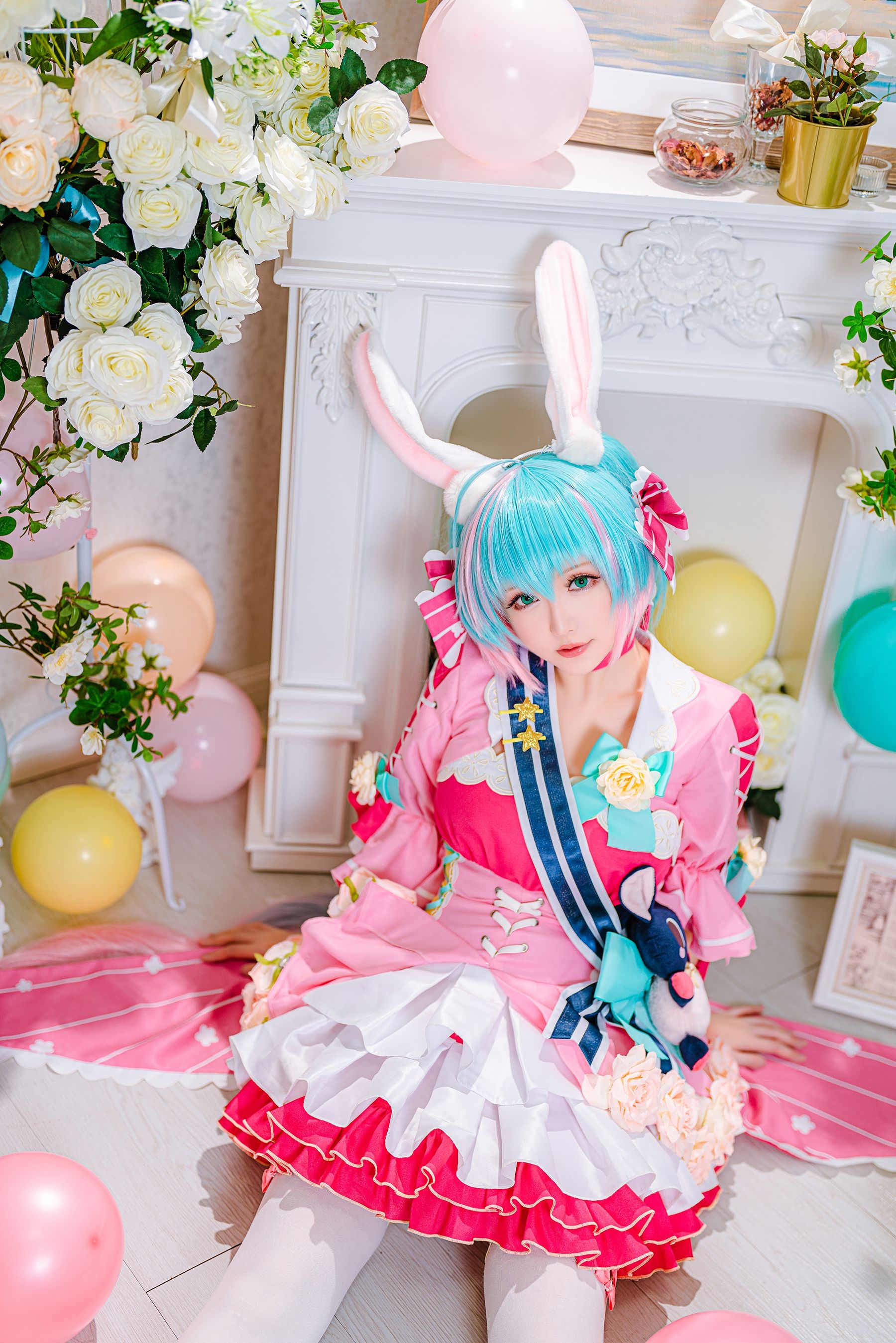 [福利COS] Coser小姐姐星之迟迟 - 情人节 梦梦套组