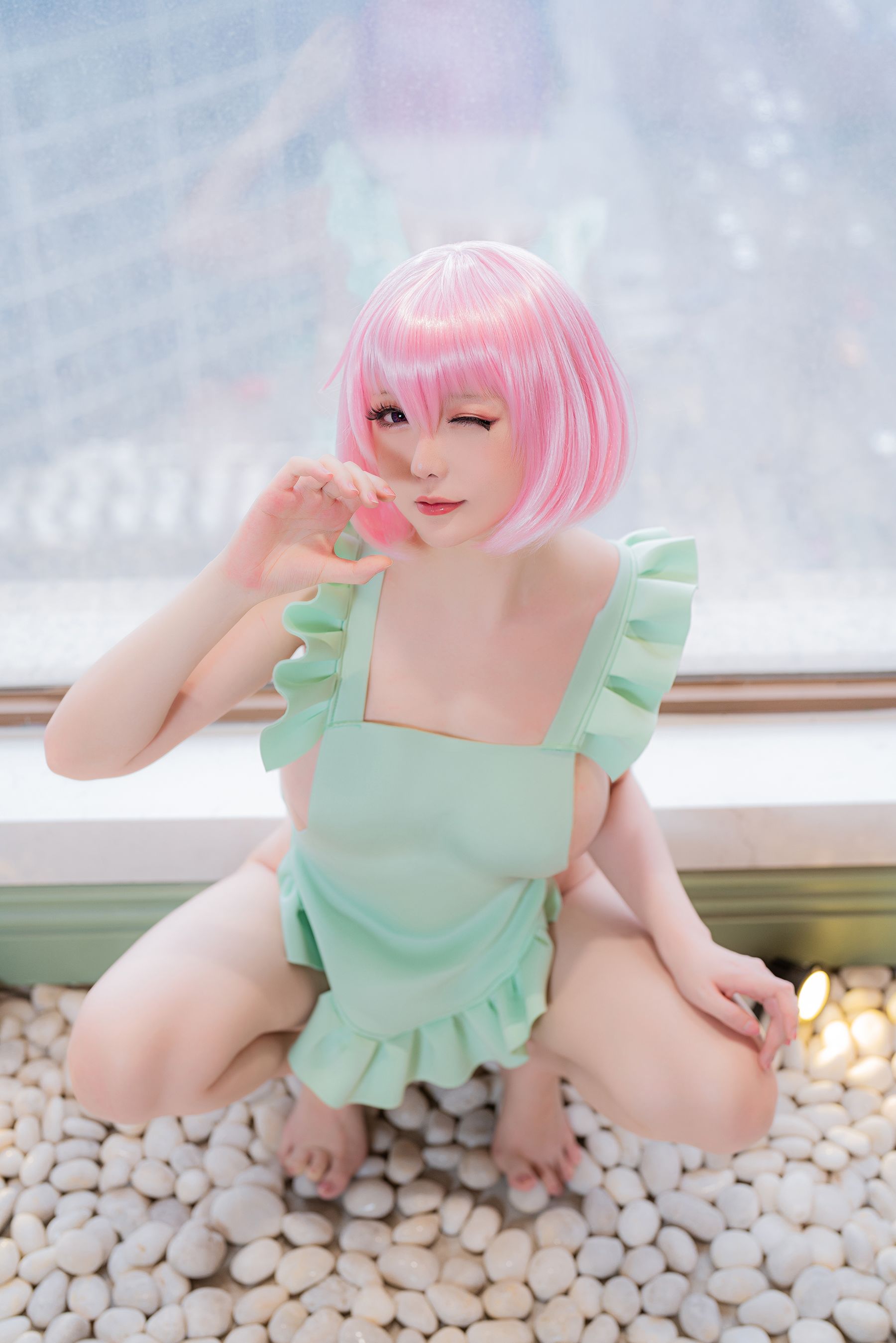 [福利COS] Coser小姐姐星之迟迟 - 情人节 梦梦套组