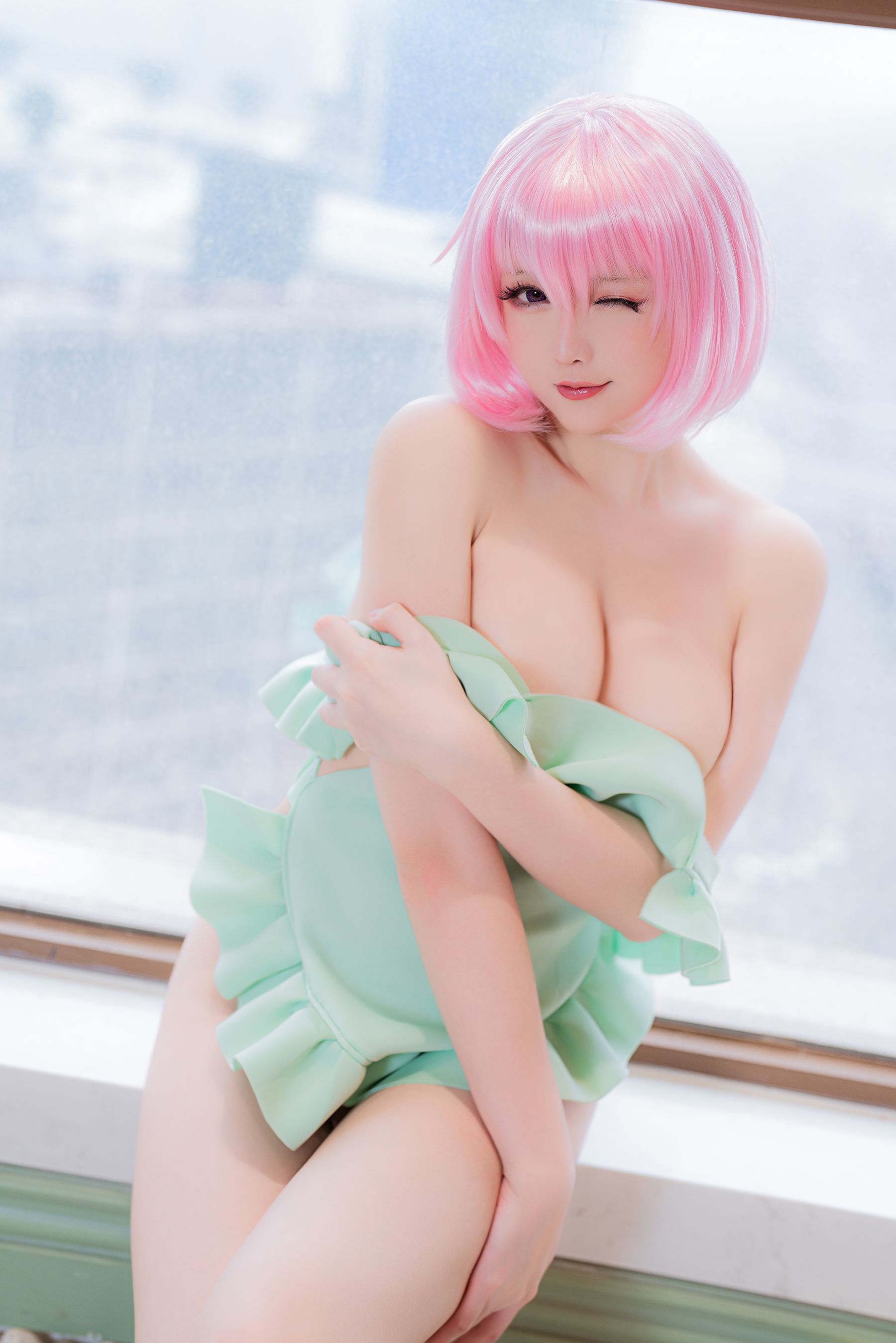 [福利COS] Coser小姐姐星之迟迟 - 情人节 梦梦套组