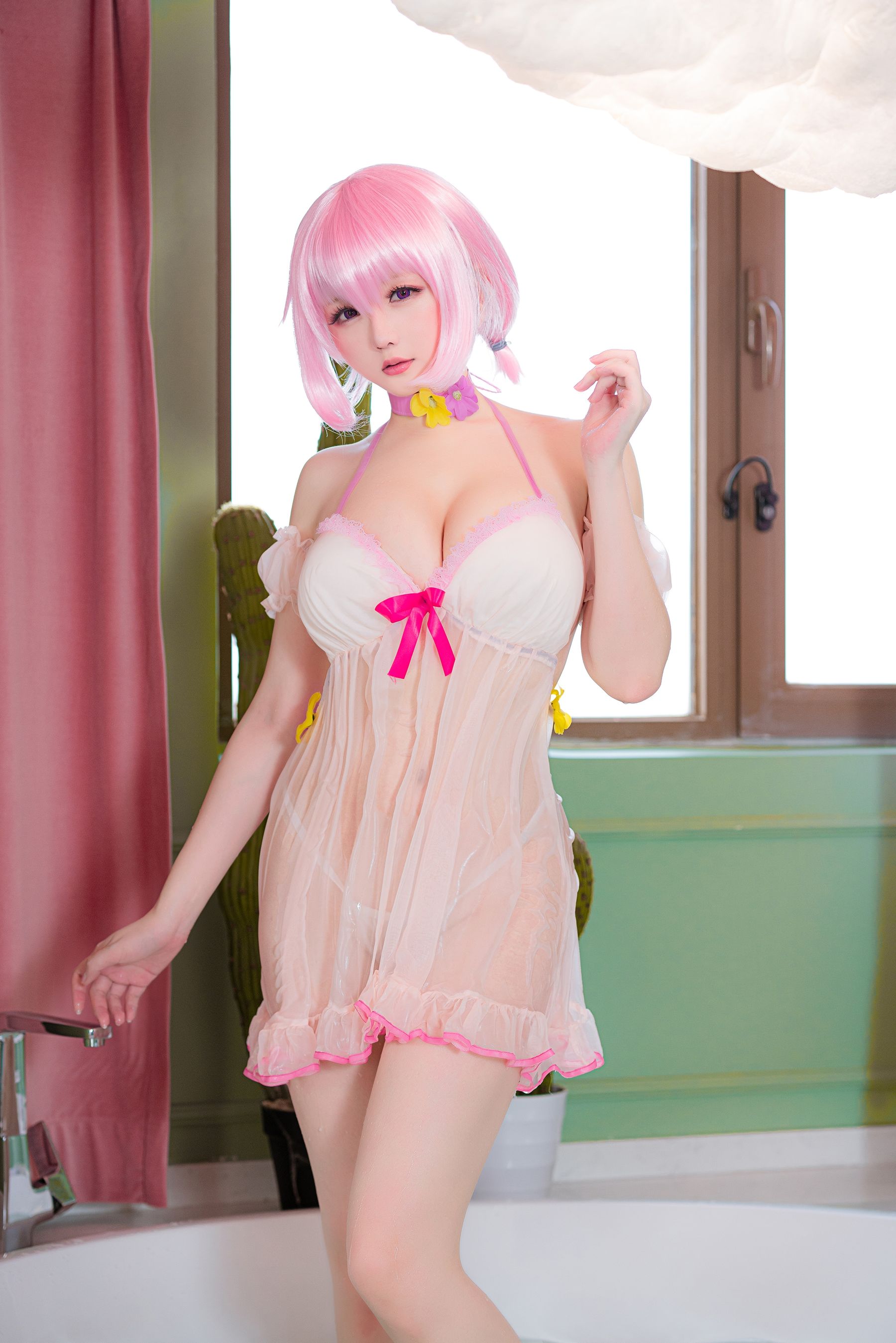 [福利COS] Coser小姐姐星之迟迟 - 情人节 梦梦套组