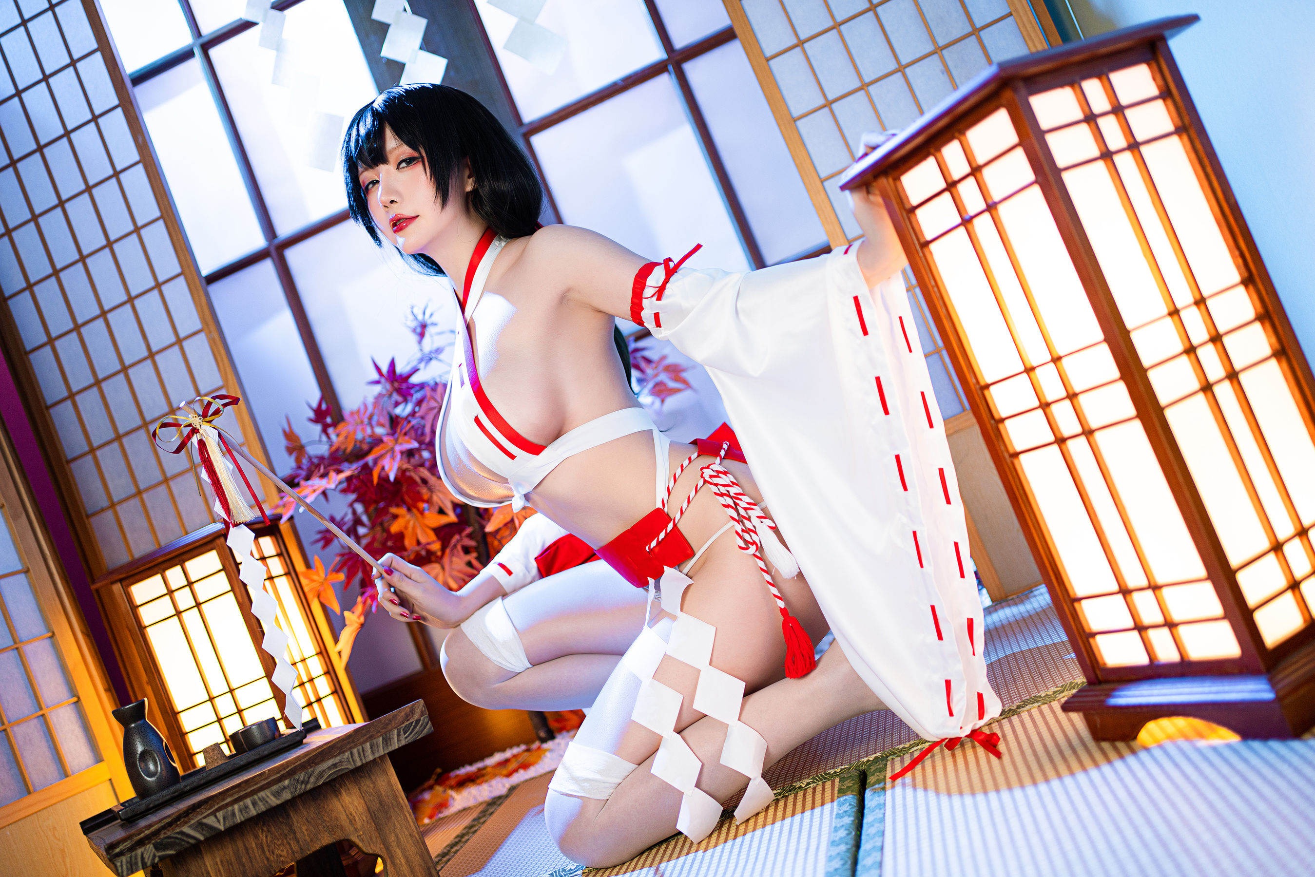 [福利COS] Coser小姐姐星之迟迟 - 新春巫女