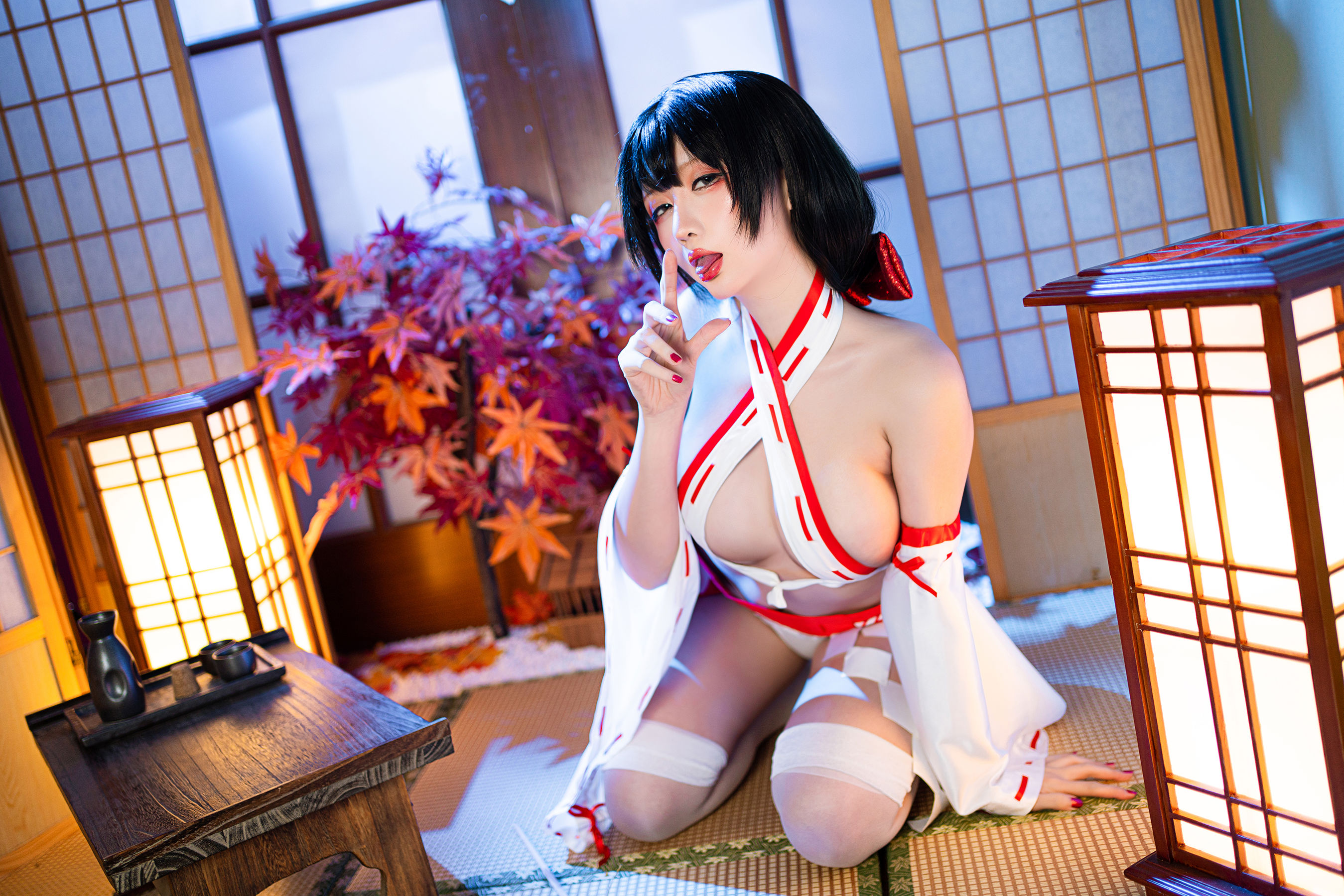 [福利COS] Coser小姐姐星之迟迟 - 新春巫女