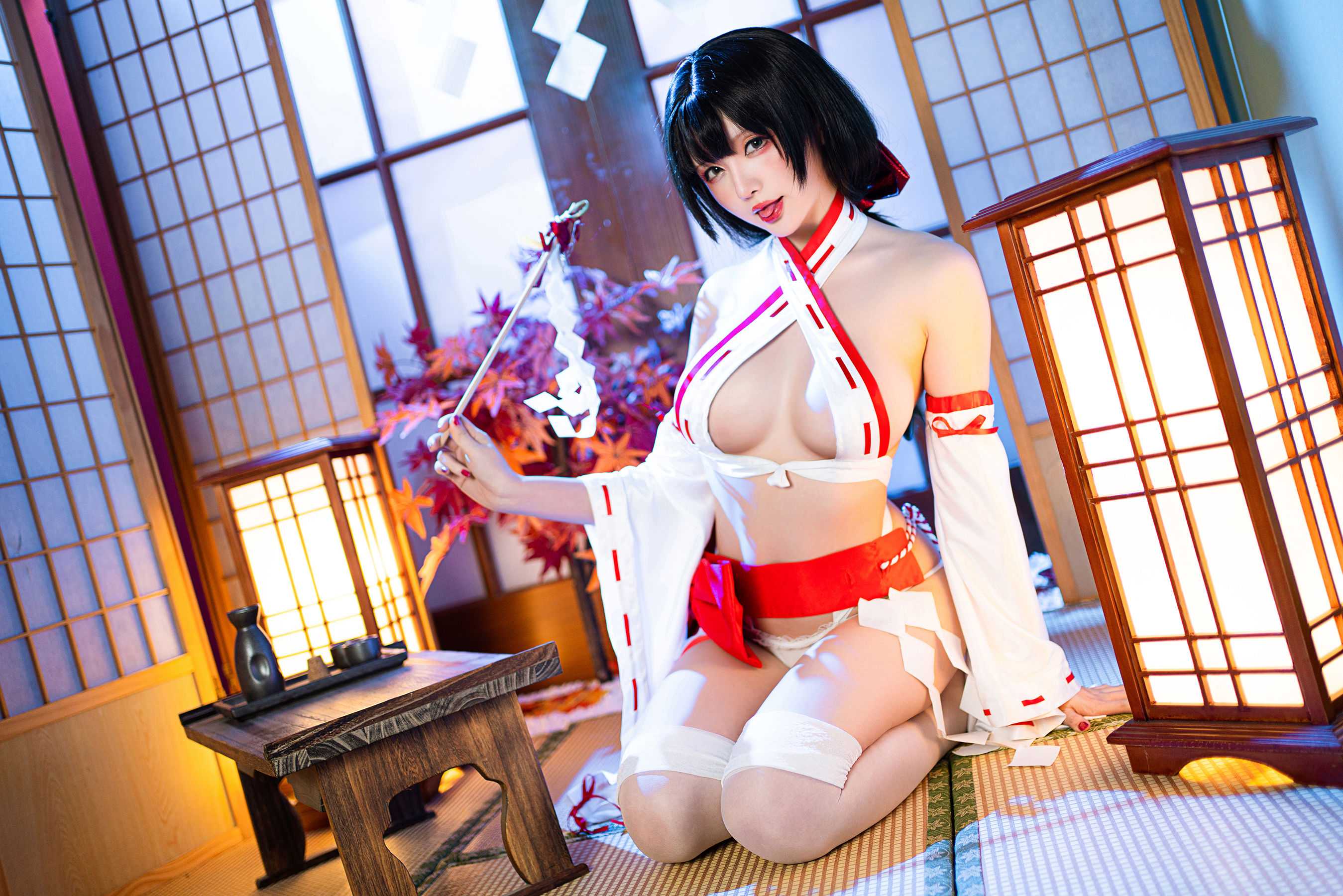 [福利COS] Coser小姐姐星之迟迟 - 新春巫女