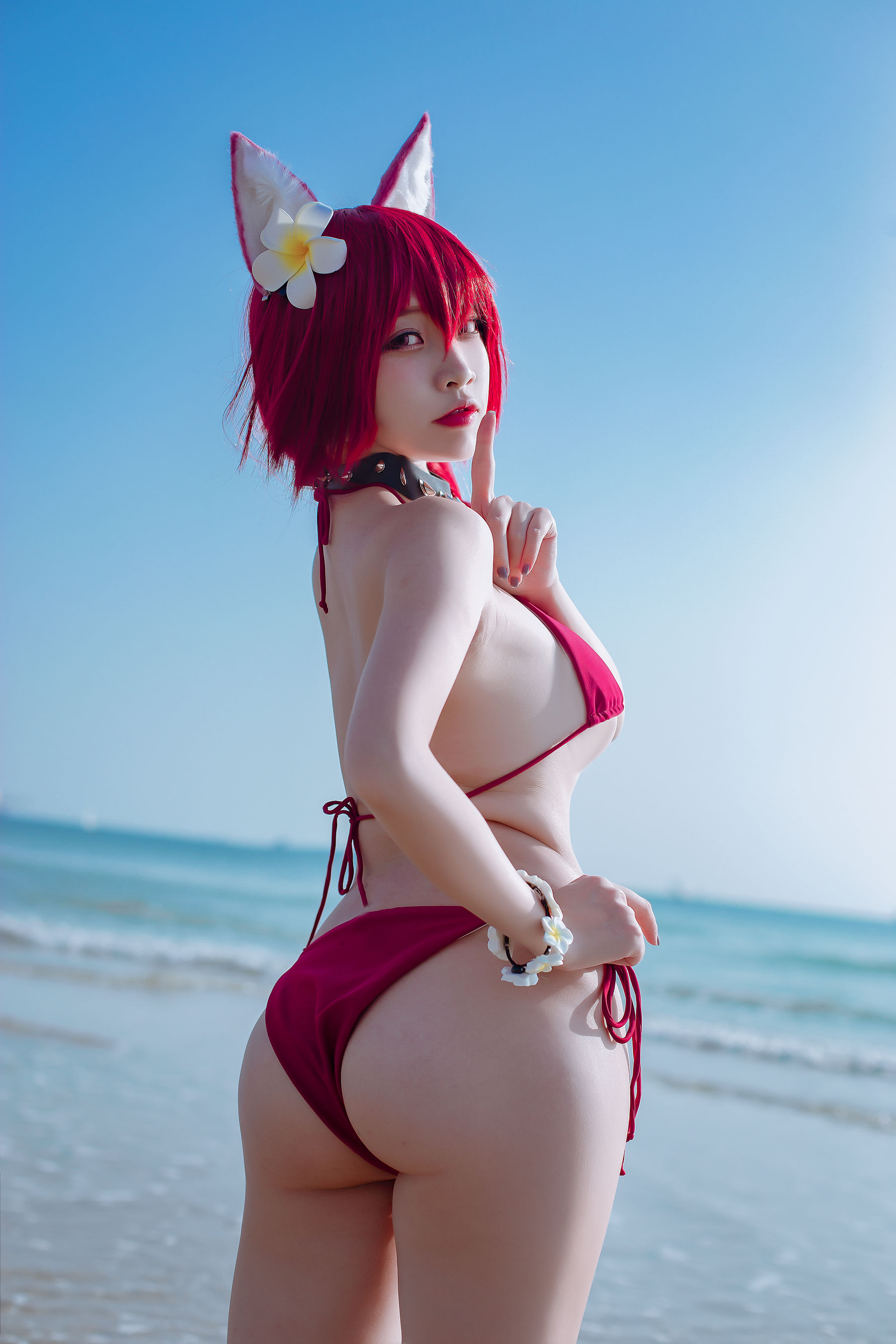 [福利COS] 人气Coser二佐Nisa - 碧蓝 千代田泳装
