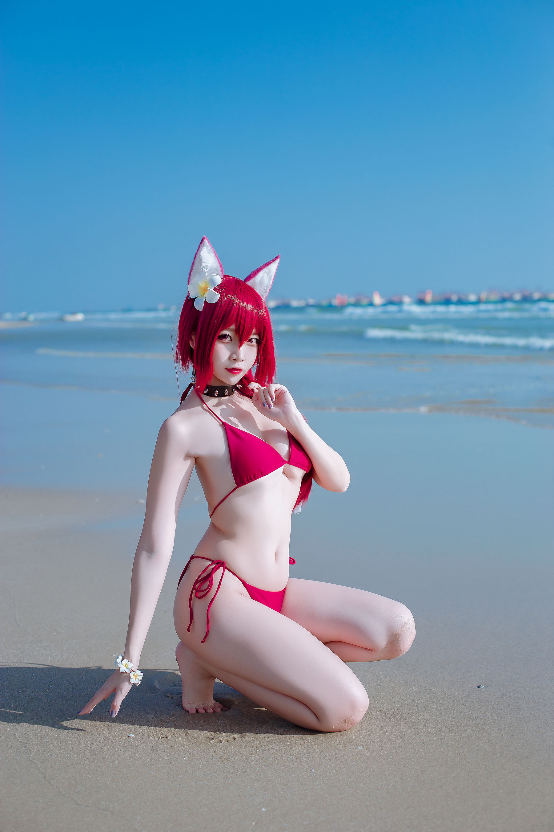 [福利COS] 人气Coser二佐Nisa - 碧蓝 千代田泳装