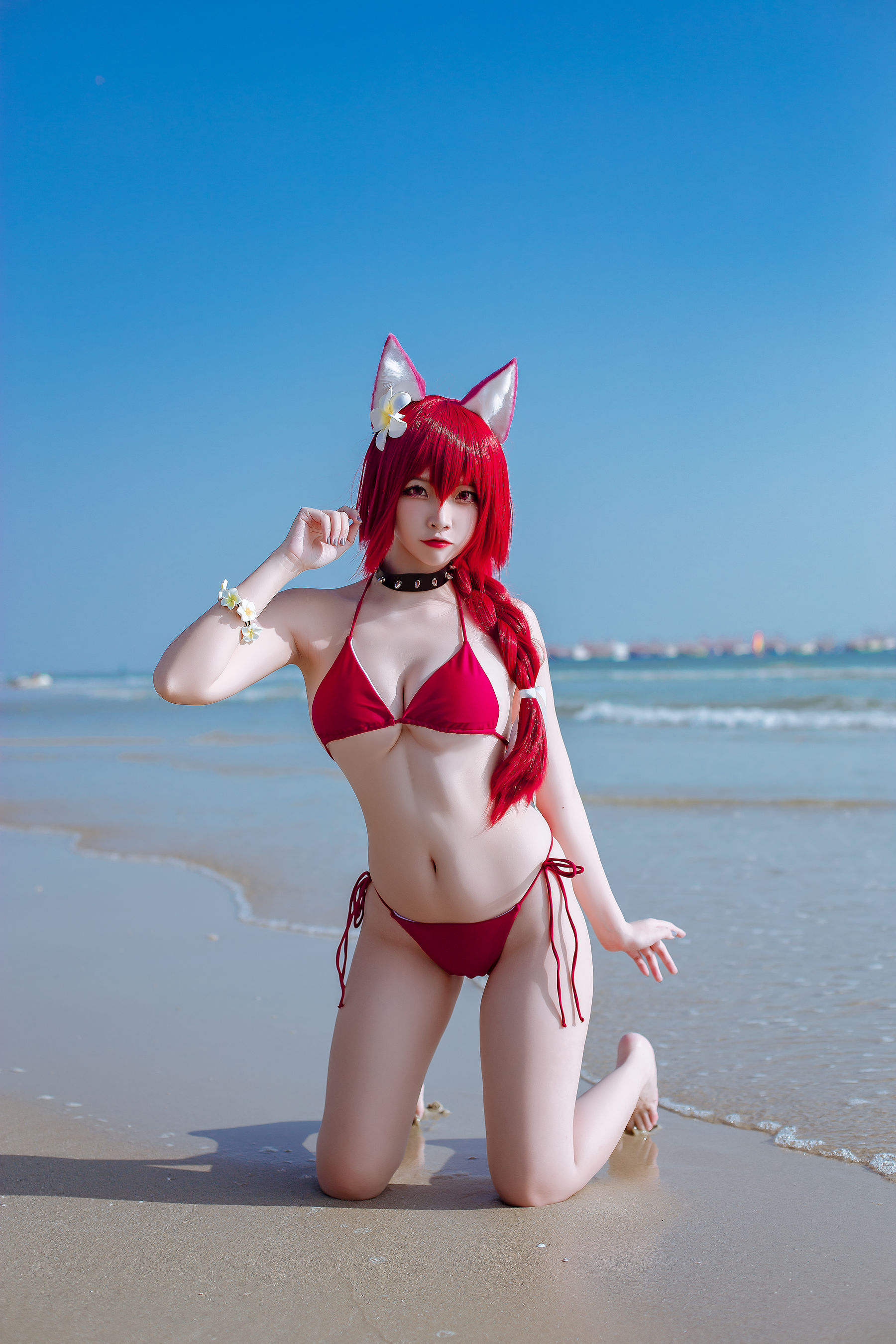 [福利COS] 人气Coser二佐Nisa - 碧蓝 千代田泳装