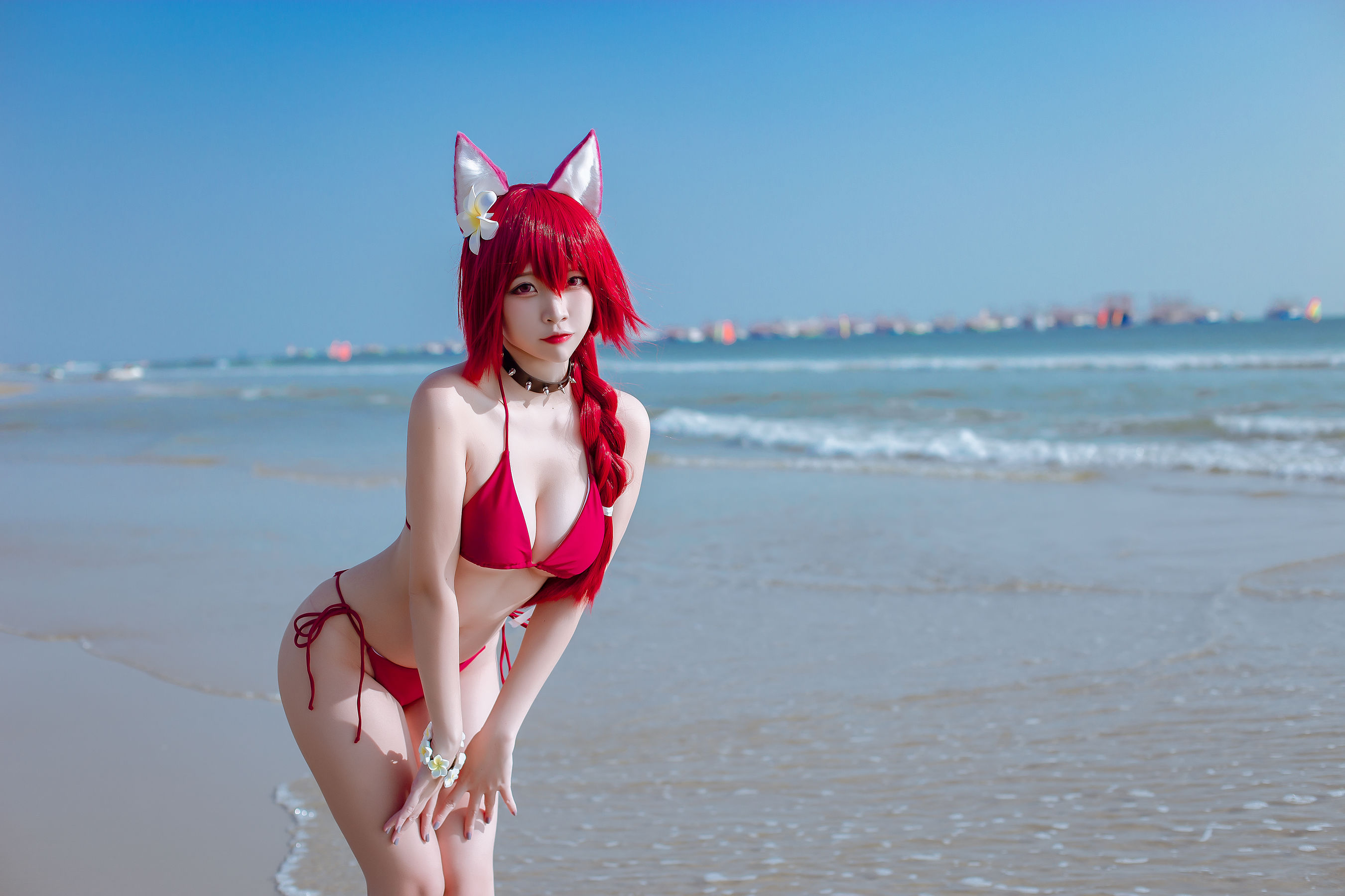 [福利COS] 人气Coser二佐Nisa - 碧蓝 千代田泳装
