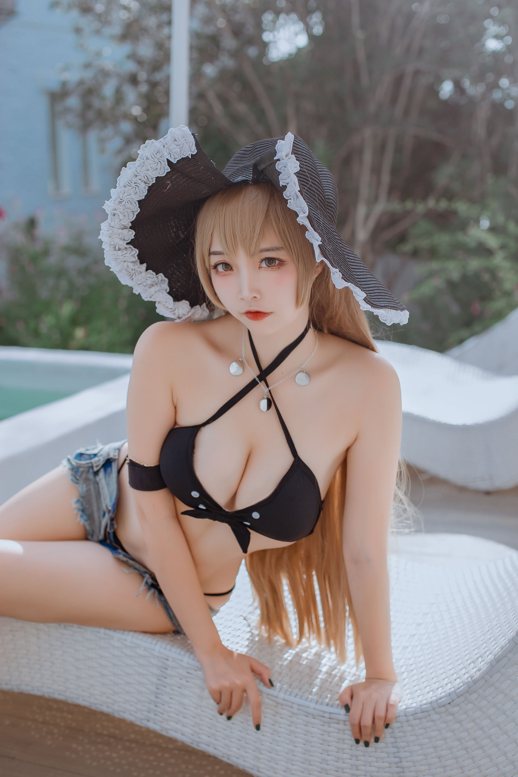 [福利COS] 人气Coser二佐Nisa - 碧蓝 让巴尔泳装
