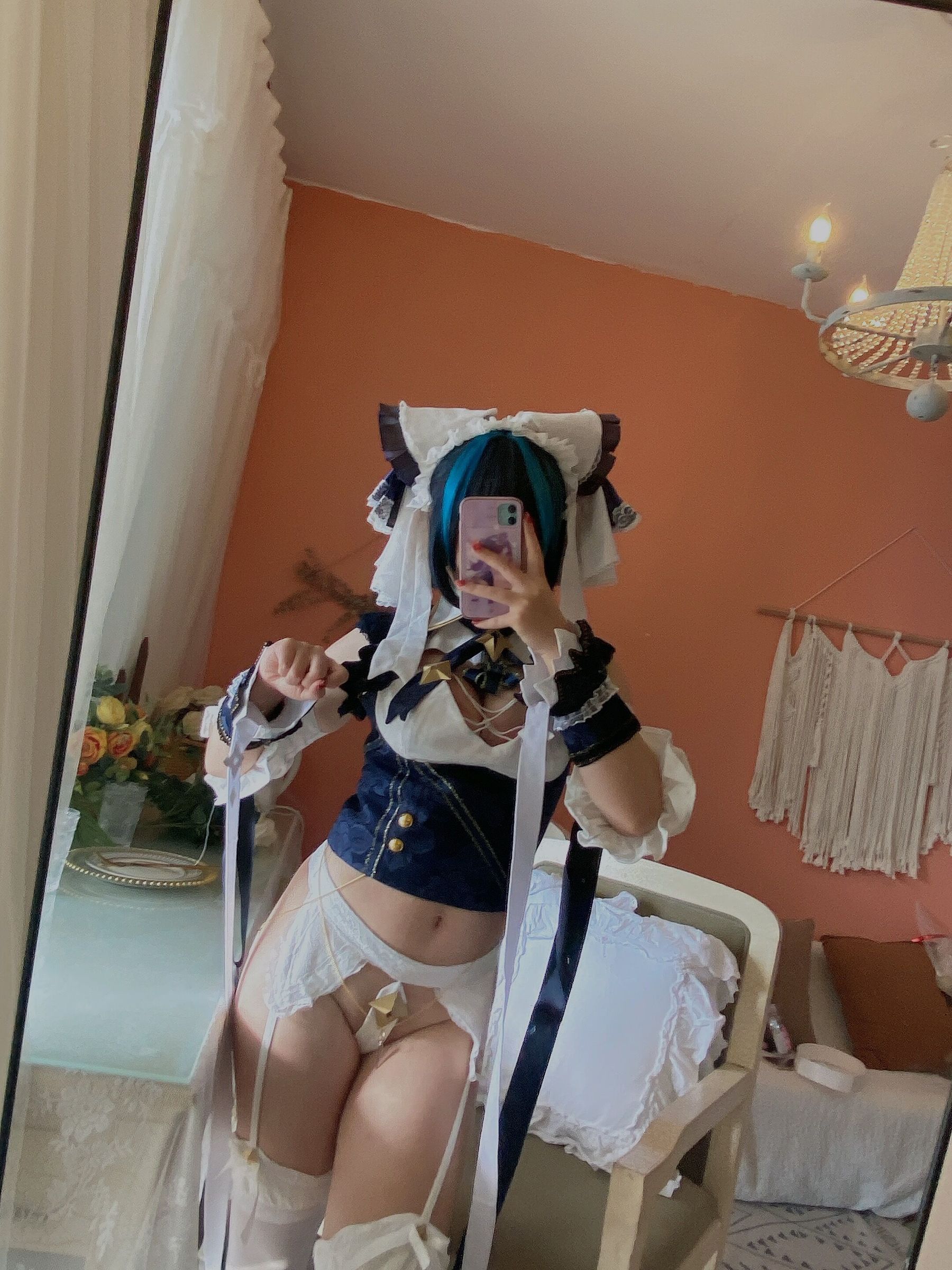 [福利COS] 动漫博主九曲Jean - 柴郡自拍