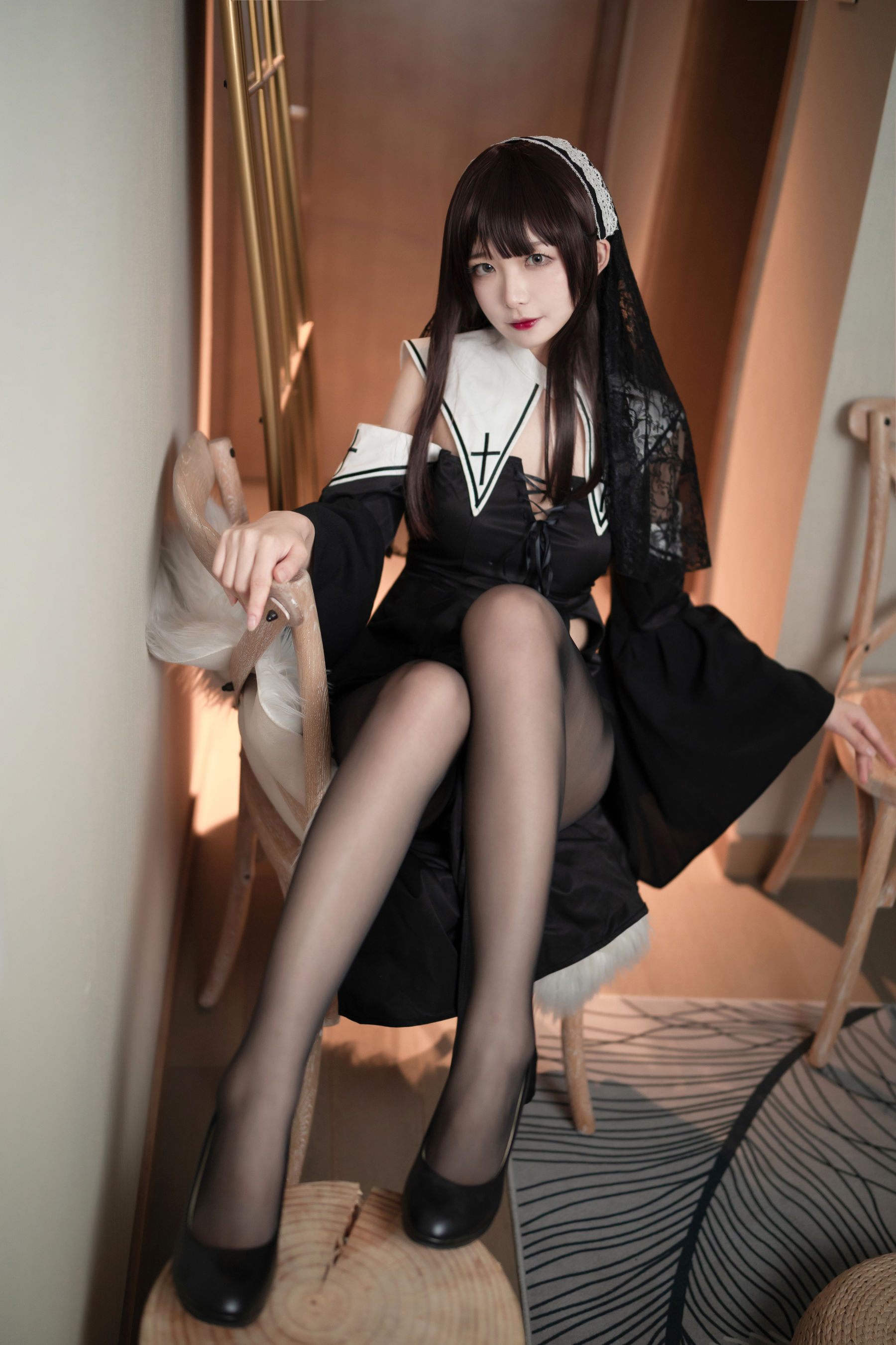 [福利COS] 动漫博主封疆疆v - 黑色修女