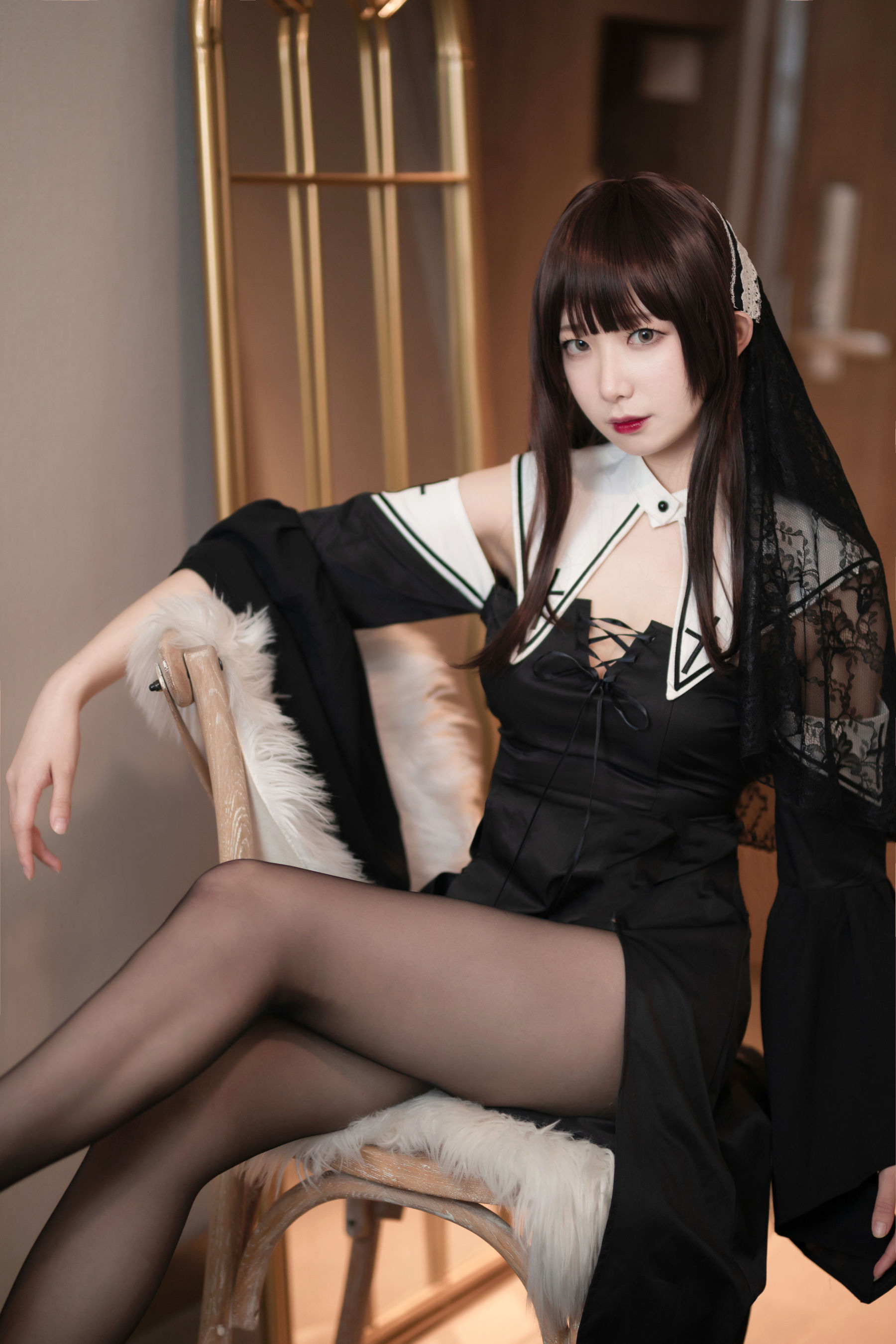 [福利COS] 动漫博主封疆疆v - 黑色修女