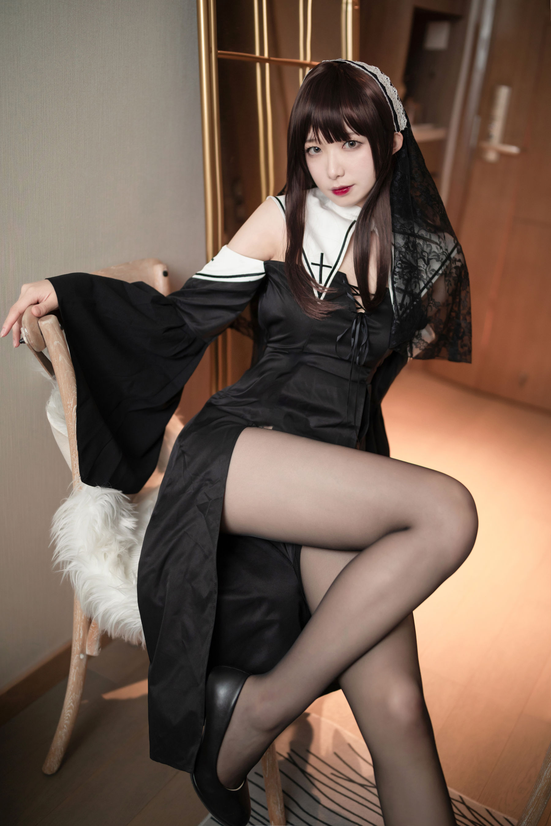 [福利COS] 动漫博主封疆疆v - 黑色修女