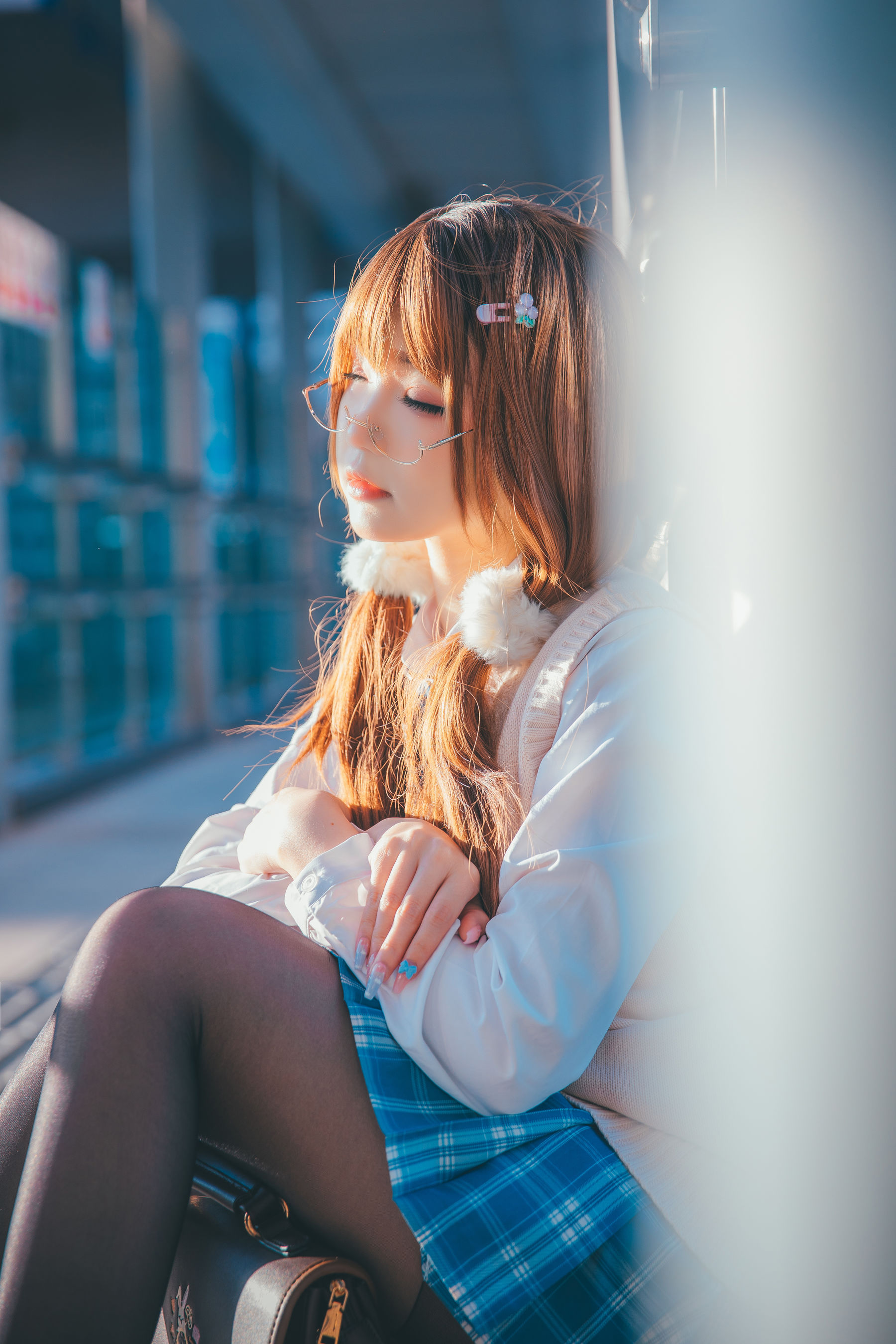 [福利COS] 动漫博主雪晴Astra - JK夕阳