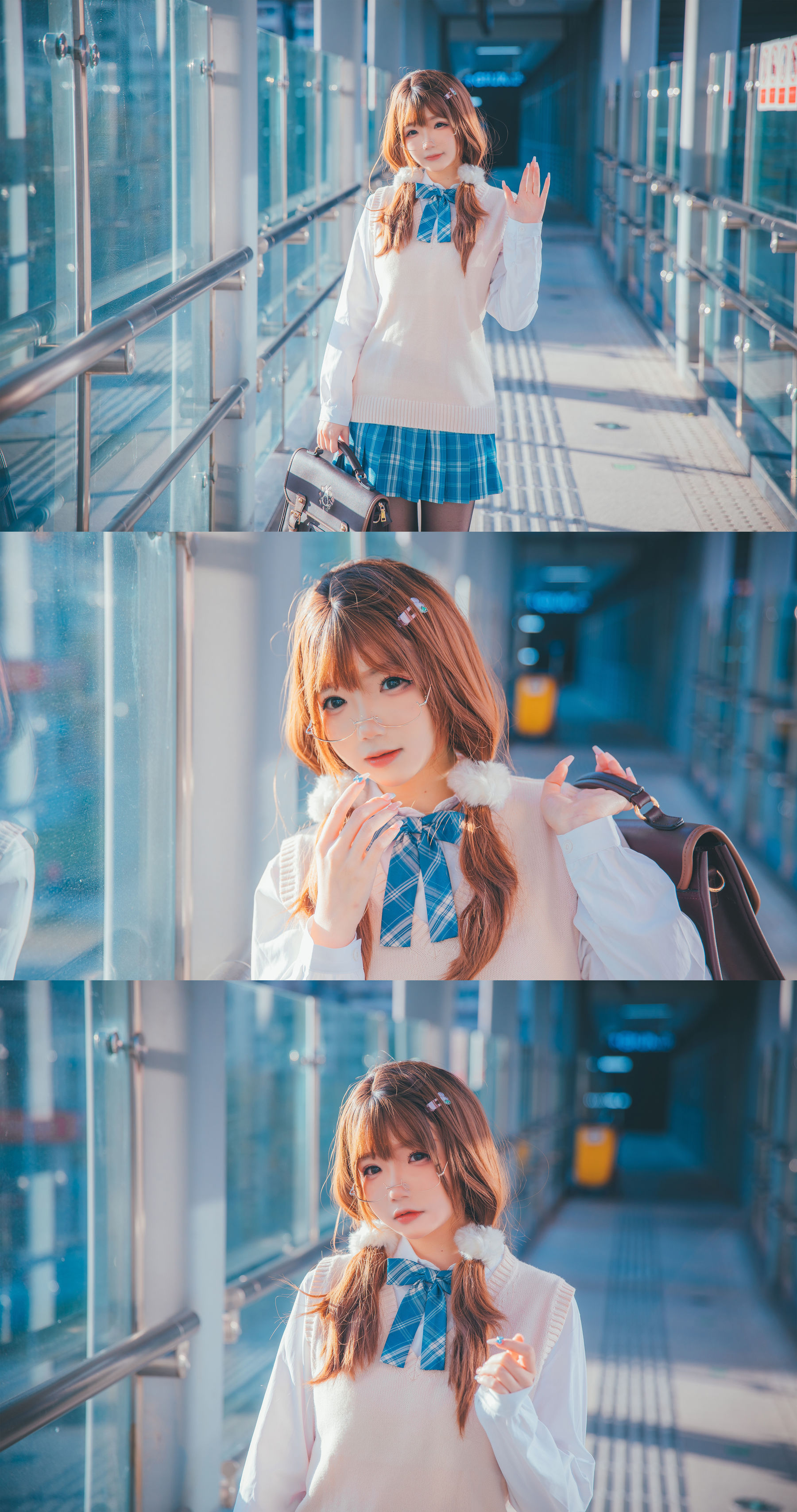 [福利COS] 动漫博主雪晴Astra - JK夕阳