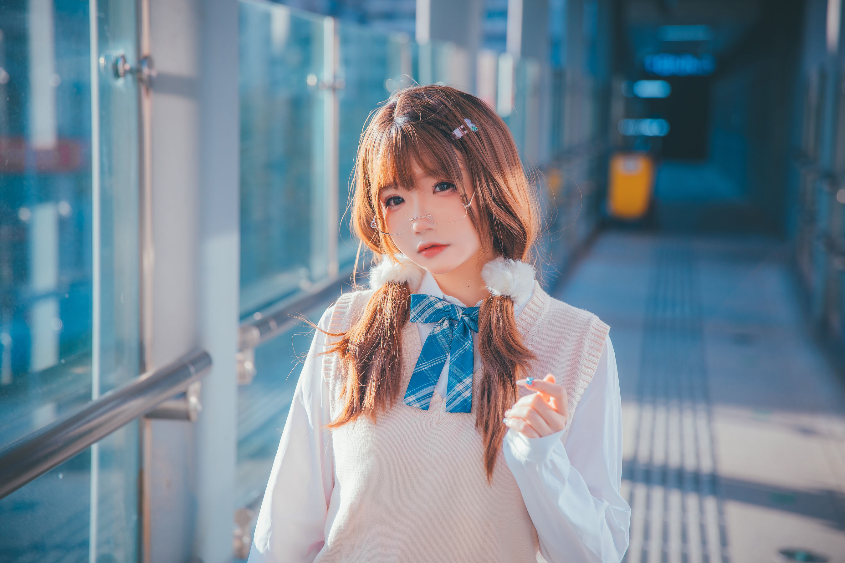 [福利COS] 动漫博主雪晴Astra - JK夕阳
