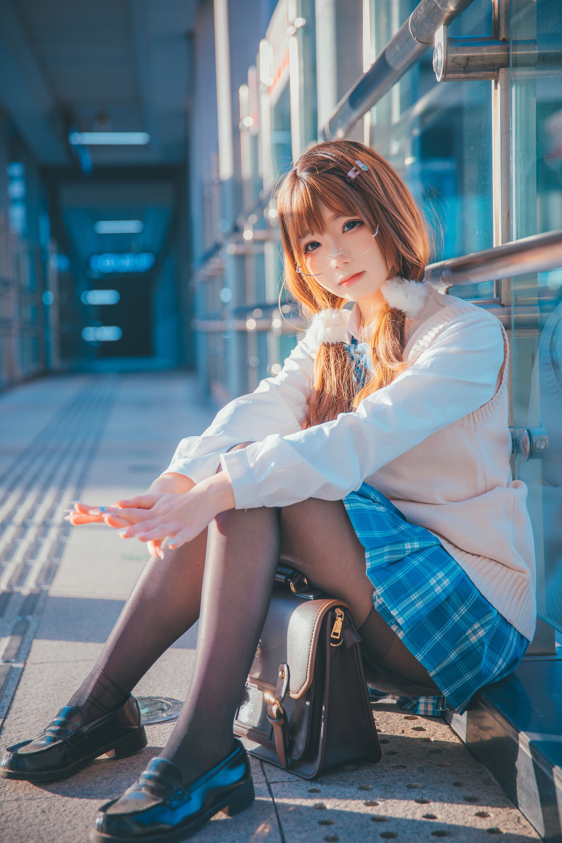 [福利COS] 动漫博主雪晴Astra - JK夕阳