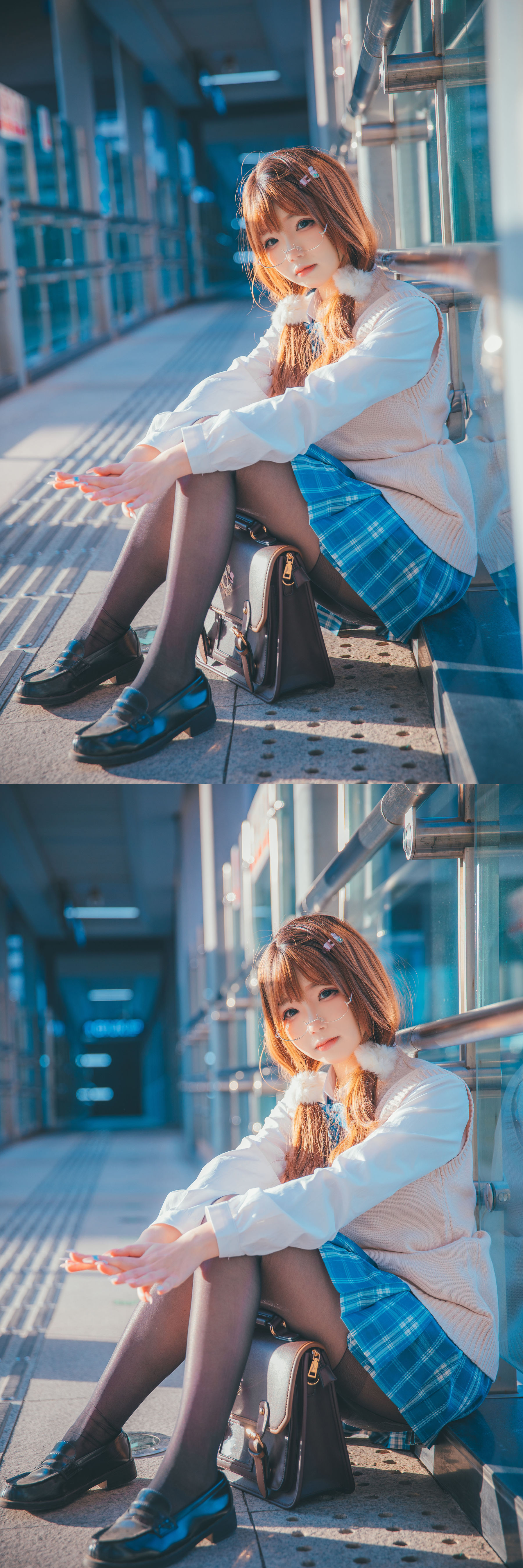[福利COS] 动漫博主雪晴Astra - JK夕阳